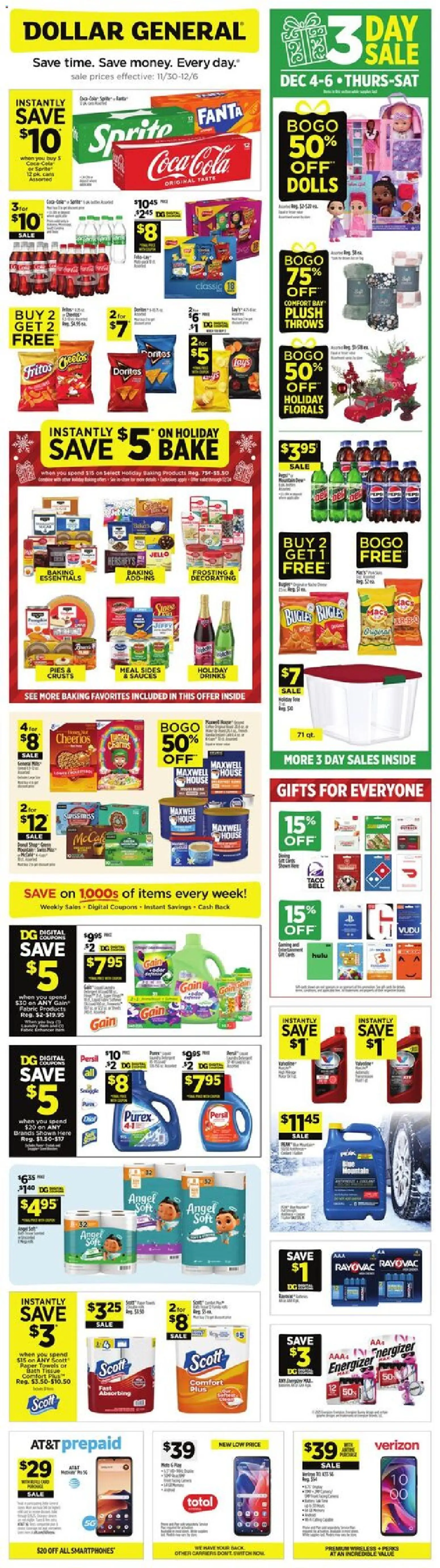 Dollar General Weekly Ad - valid from 30.11.2025 | Page: 1 | Products: Bath