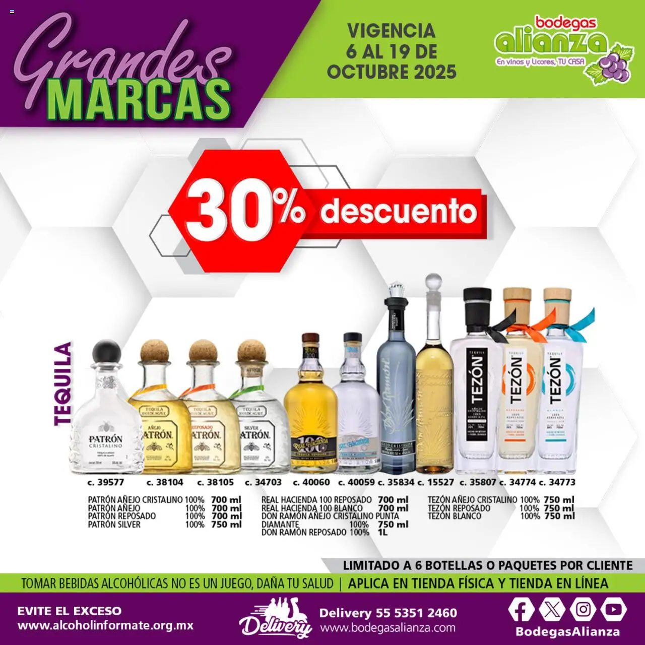 Nuevas ofertas de Bodegas Alianza válidas en toda la República Mexicana desde el 06.10.2025. ¡Encuentra las mejores ofertas en Bodegas Alianza - Catálogo Grandes Marcas! | Página: 4 | Productos: Tequila
