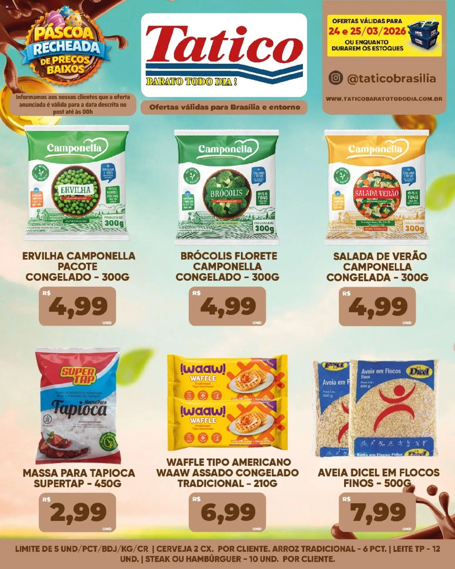 Tatico Folheto - válido de 26.03.2026 | Página: 23 | Produtos: Cerveja, Hambúrguer, Aveia, Brócolis
