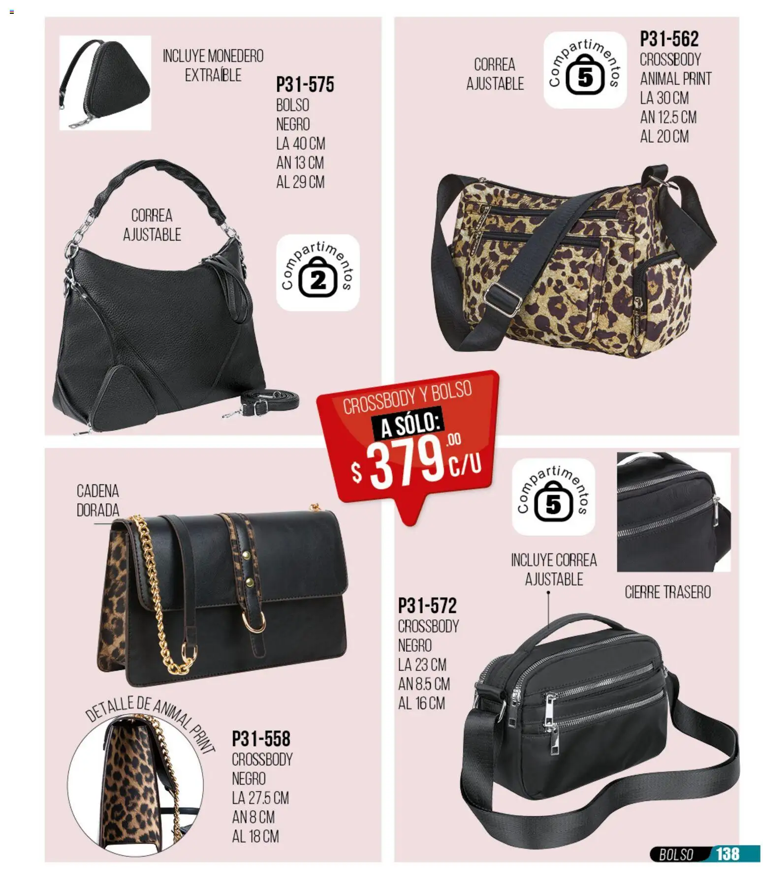 Nuevas ofertas de Cklass válidas en toda la República Mexicana desde el 30.11.2025. ¡Encuentra las mejores ofertas en Cklass catálogo Rebajas Navideñas Ropa! | Página: 139 | Productos: Monedero, Bolso, Cadena