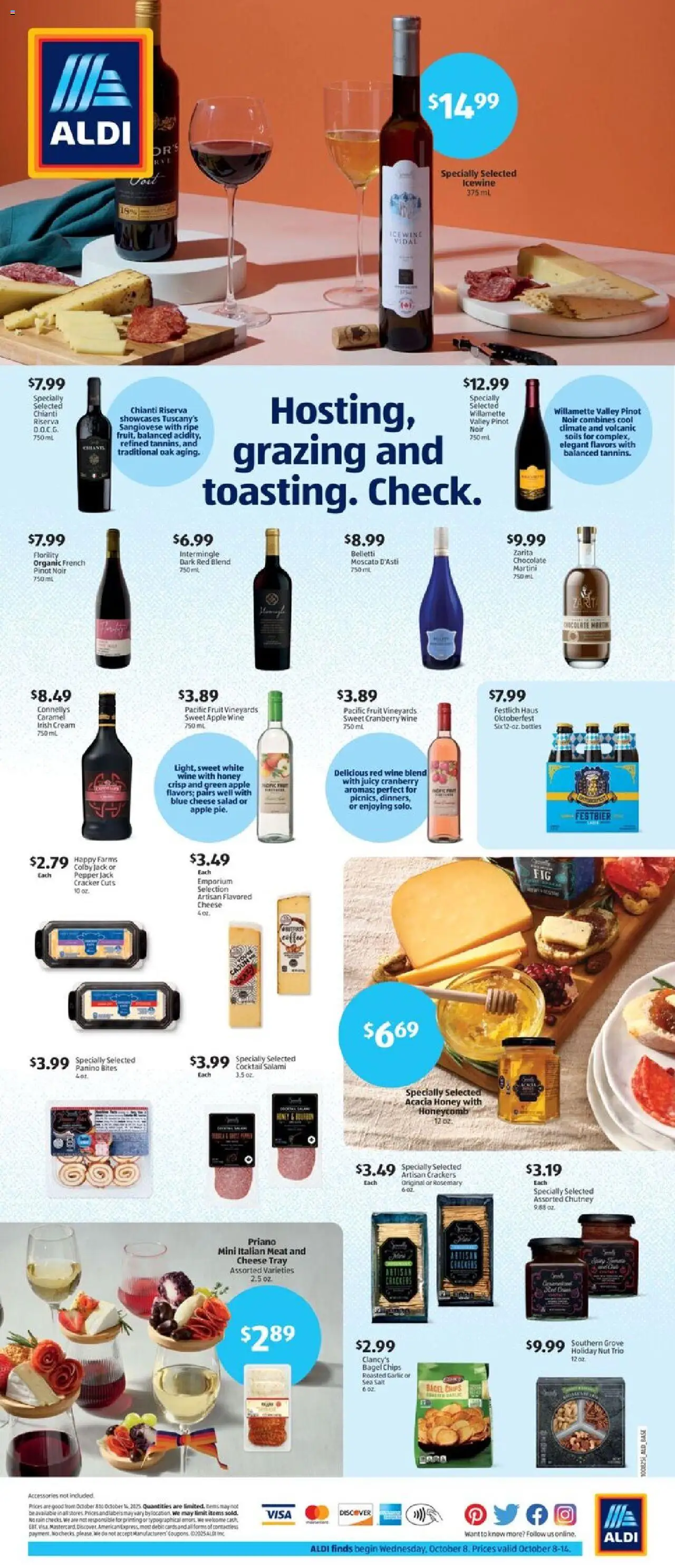 Aldi Weekly Ad - valid from 08.10.2025 | Page: 3 | Products: Cheese, Salami, Cream, Pepper