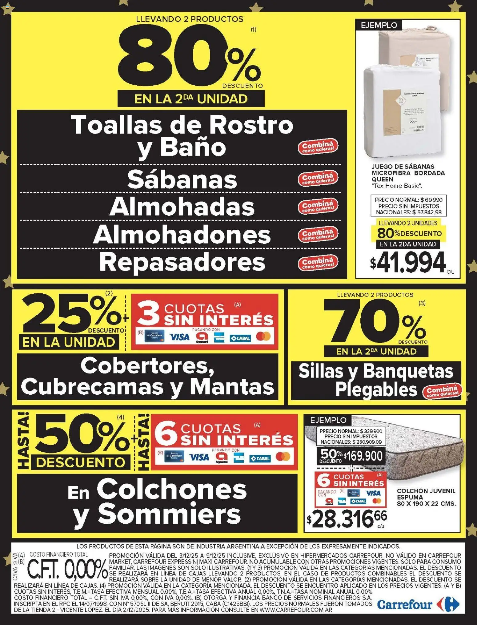Carrefour - Carrefour Hiper 03 Diciembre - 9f59952f-7627-4a15-93a5-226a35a10741 │ válido desde el 03.12.2025 | Página: 26 | Productos: Banco, Sabanas, Toallas, Baño