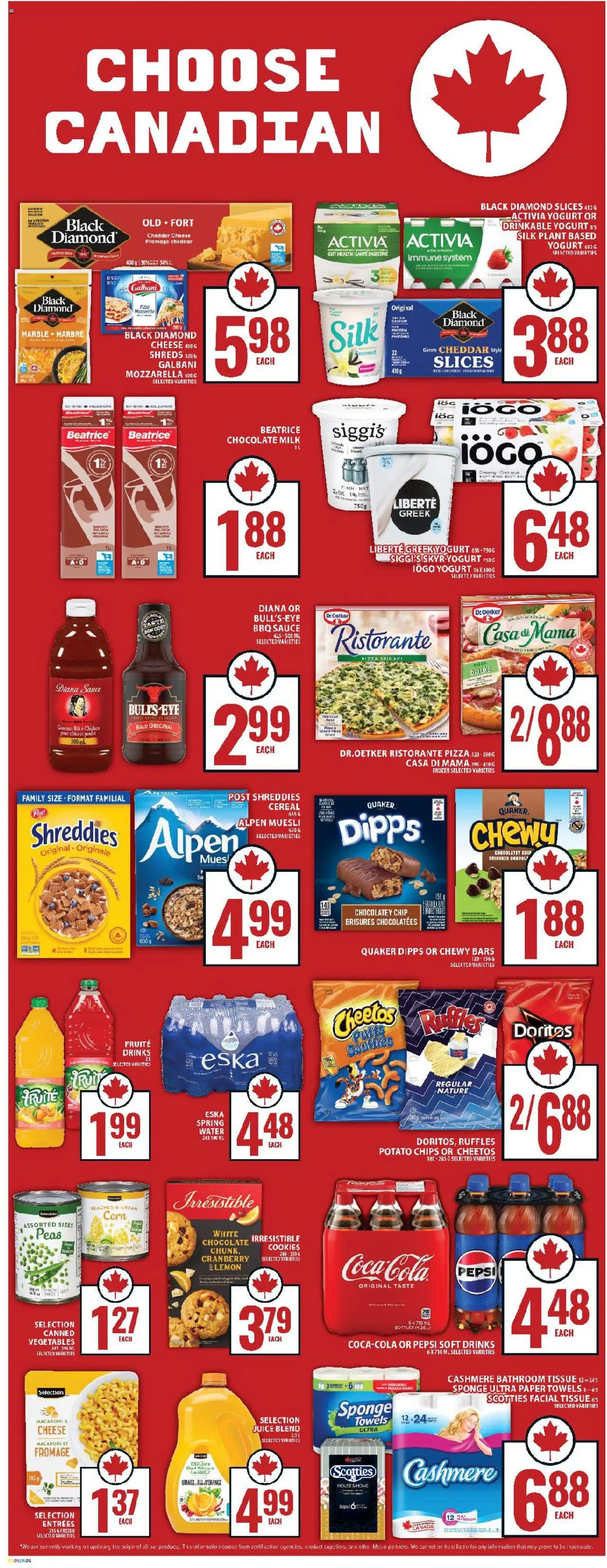 Food Basics flyer valid from 14.08.2025 | Page: 8 | Products: Cookies, Cheese, Yogurt, Juice