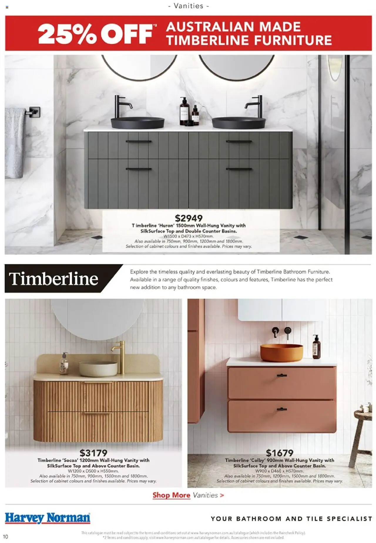 Harvey Norman catalogue - valid from 03.10.2025 | Page: 10 | Products: Cabinet, Accessories, Bathroom