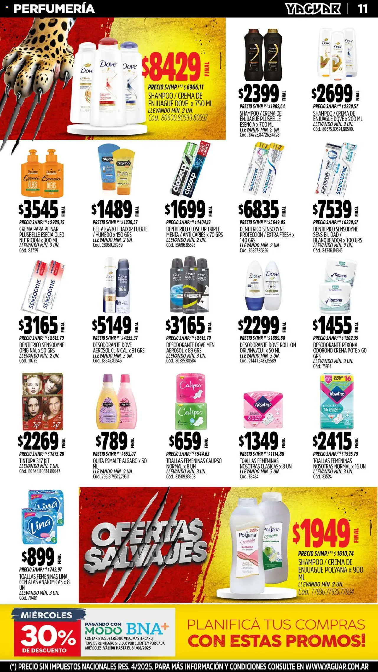 Yaguar - General Roca │ válido desde el 11.08.2025 | Página: 12 | Productos: Shampoo, Acondicionador, Fijador, Crema