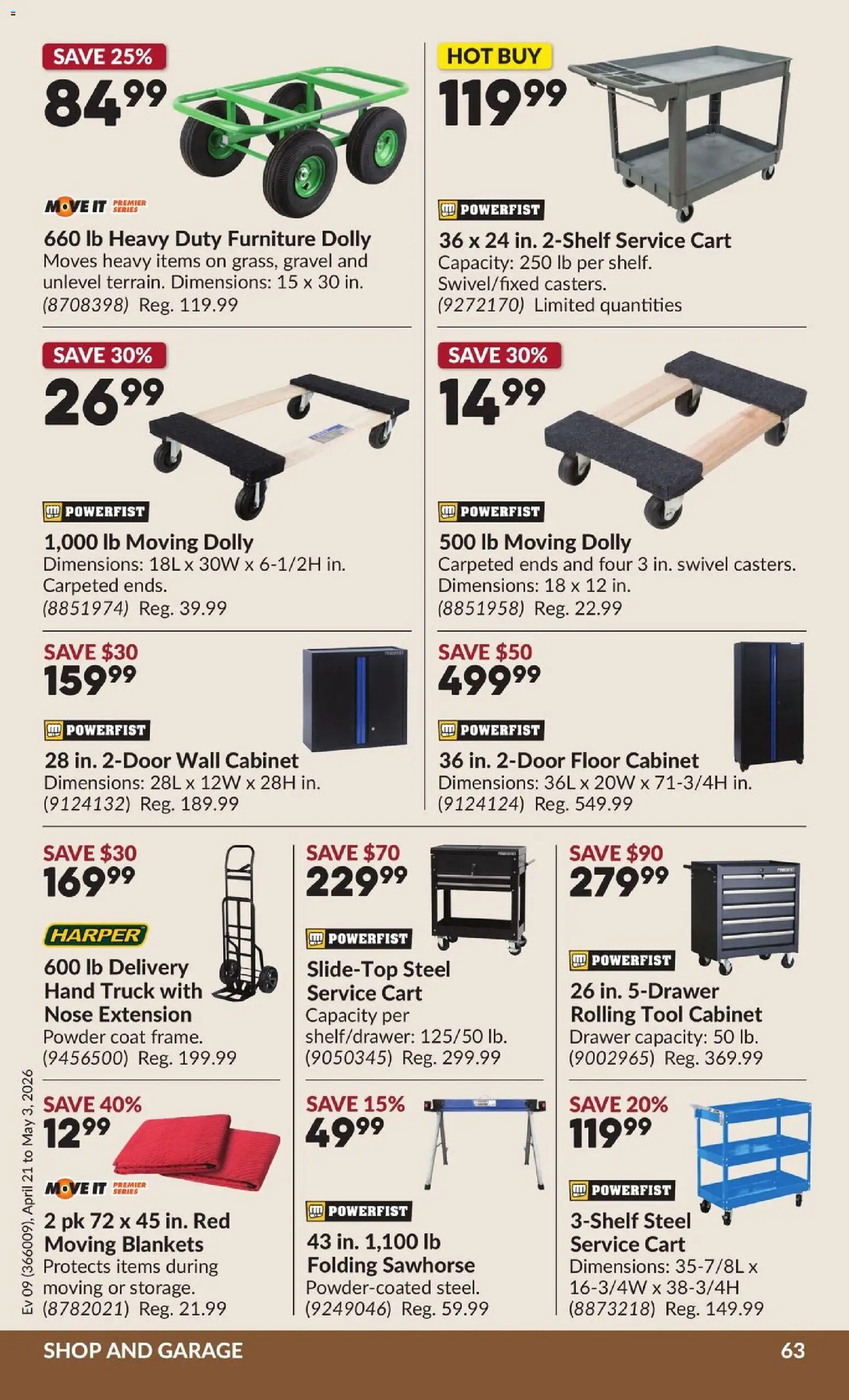 Princess Auto flyer valid from 21.04.2026 | Page: 68 | Products: Powder, Cabinet, Coat