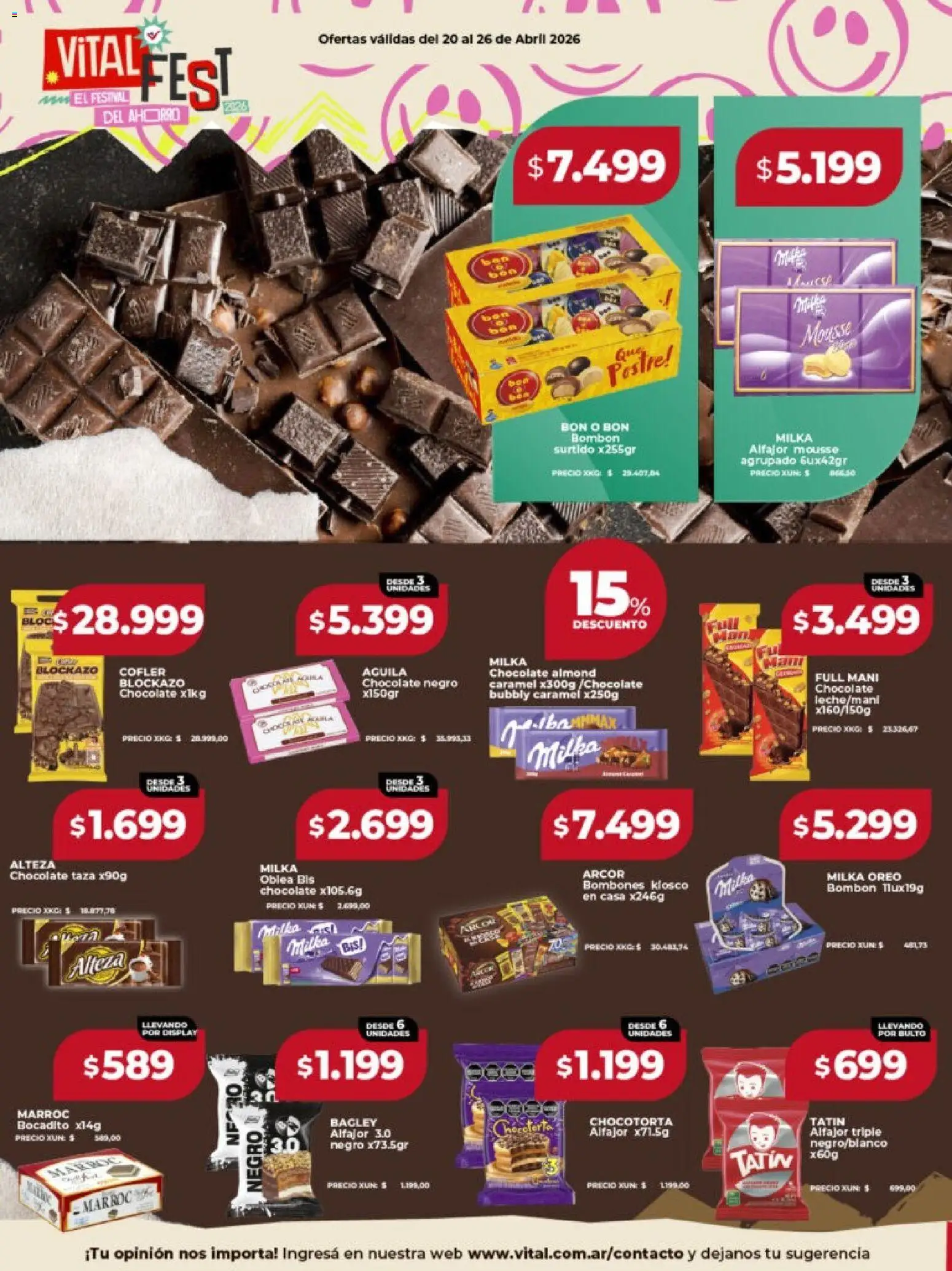 Vital - Ofertas │ válido desde el 20.04.2026 | Página: 18 | Productos: Bombones, Mani, Mousse, Chocolate