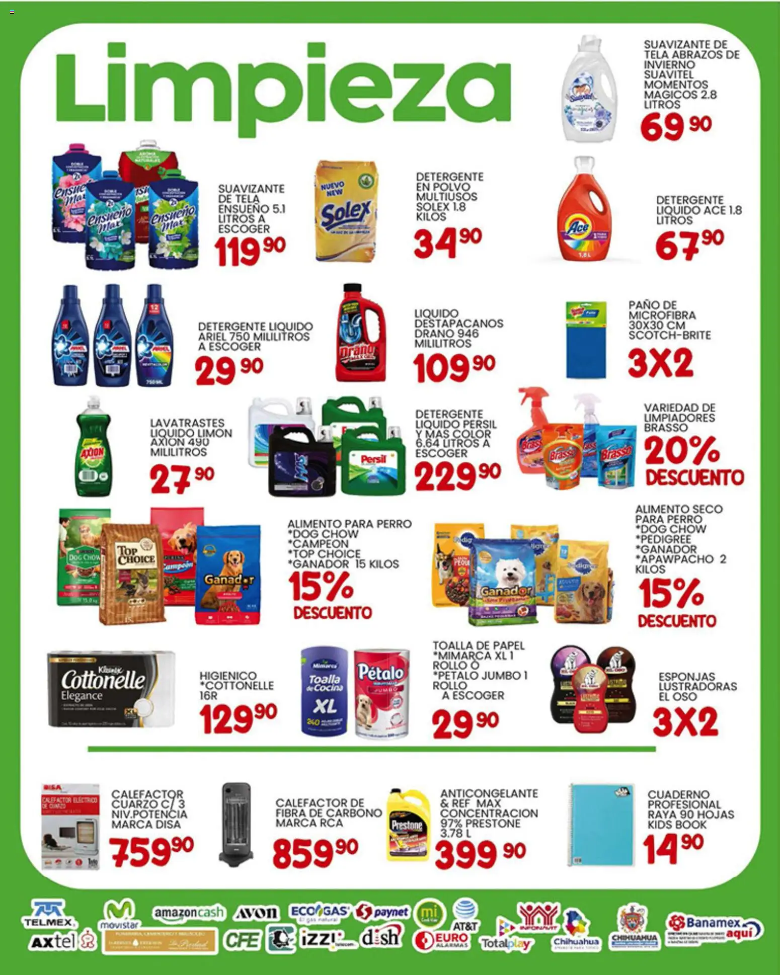 Nuevas ofertas de Alsuper válidas en toda la República Mexicana desde el 23.01.2026. ¡Encuentra las mejores ofertas en Alsuper folleto Chihuahua Capital! | Página: 5 | Productos: Detergente, Toalla, Cocina, Calefactor