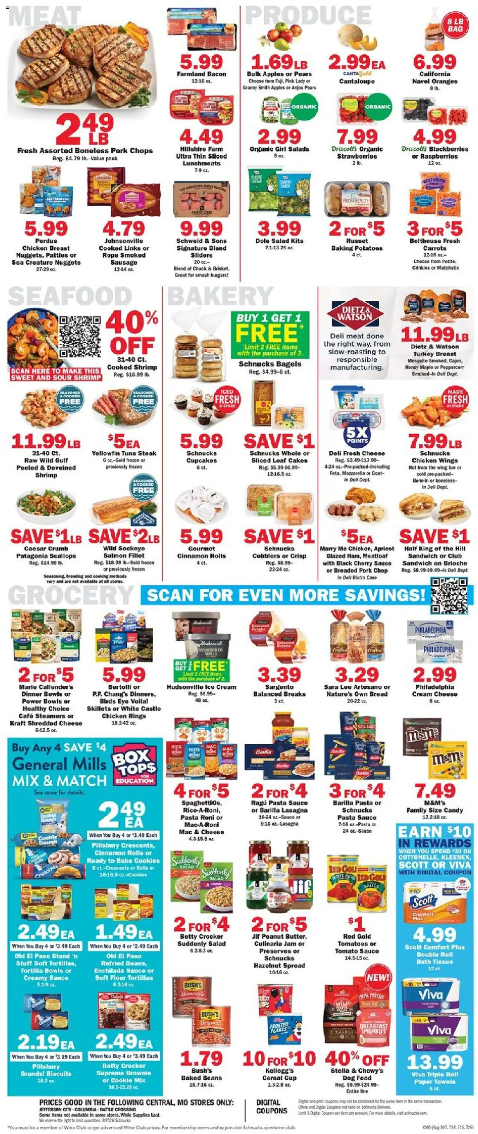 Schnucks Weekly Ad - valid from 08.04.2026 | Page: 4 | Products: Cheese, Potatoes, Sauce, Case