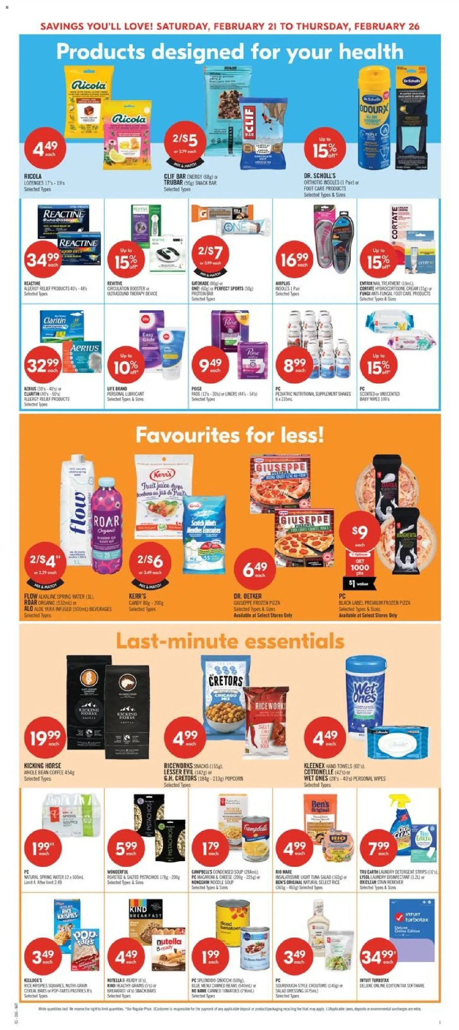 Shoppers flyer valid from 20.02.2026 | Page: 14 | Products: Rice, Detergent, Coffee, Pizza