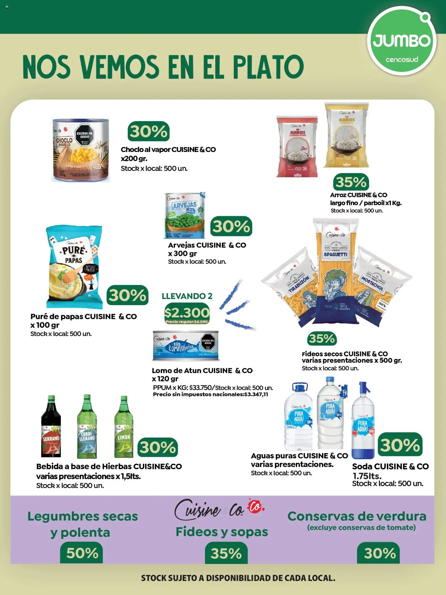 Jumbo - Especial Marcas Propias │ válido desde el 23.10.2025 | Página: 4 | Productos: Choclo, Agua, Limón, Pasta