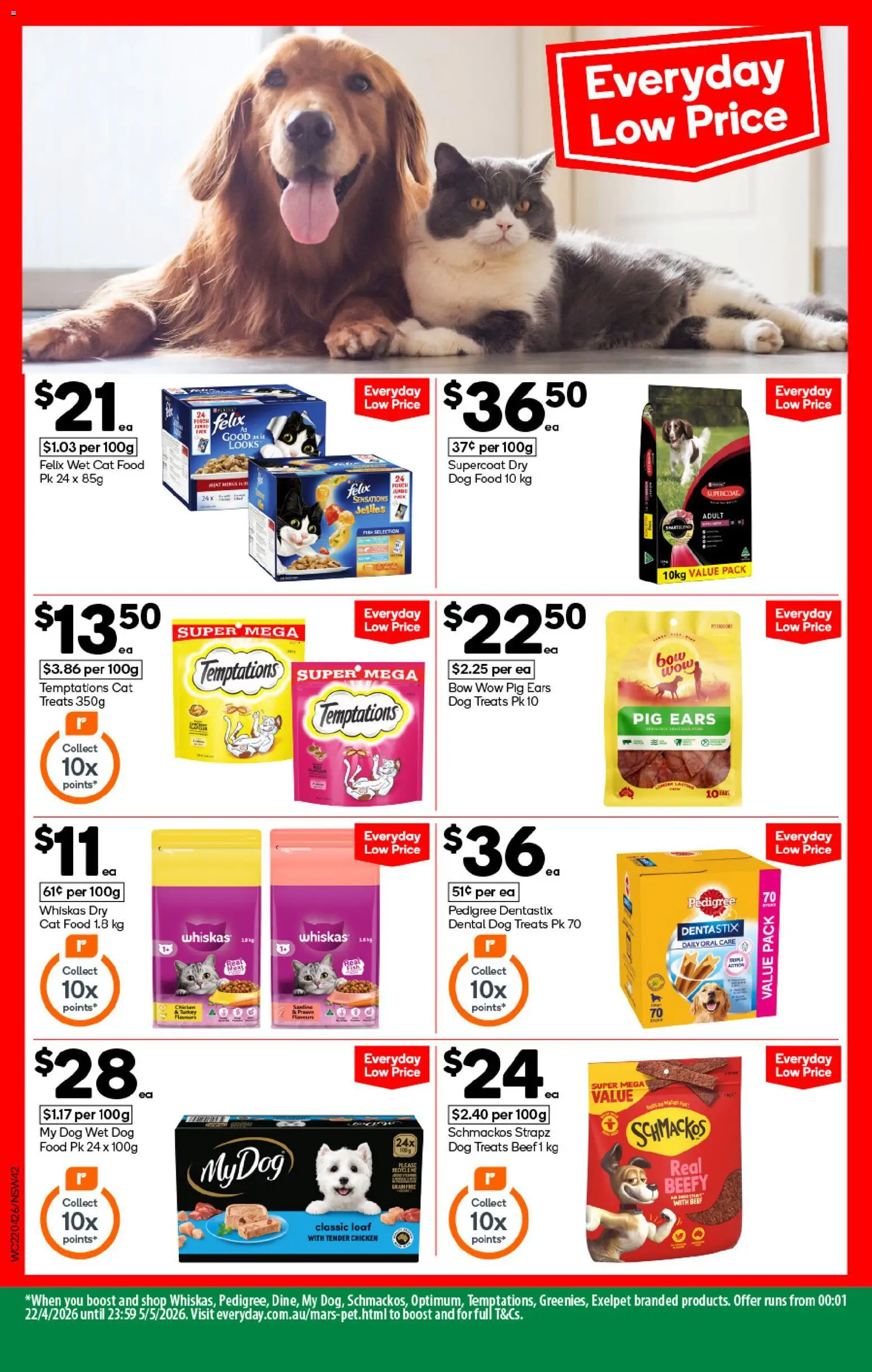 Woolworths catalogue - valid from 22.04.2026 | Page: 42 | Products: Chicken, Beef, Dog food, Turkey