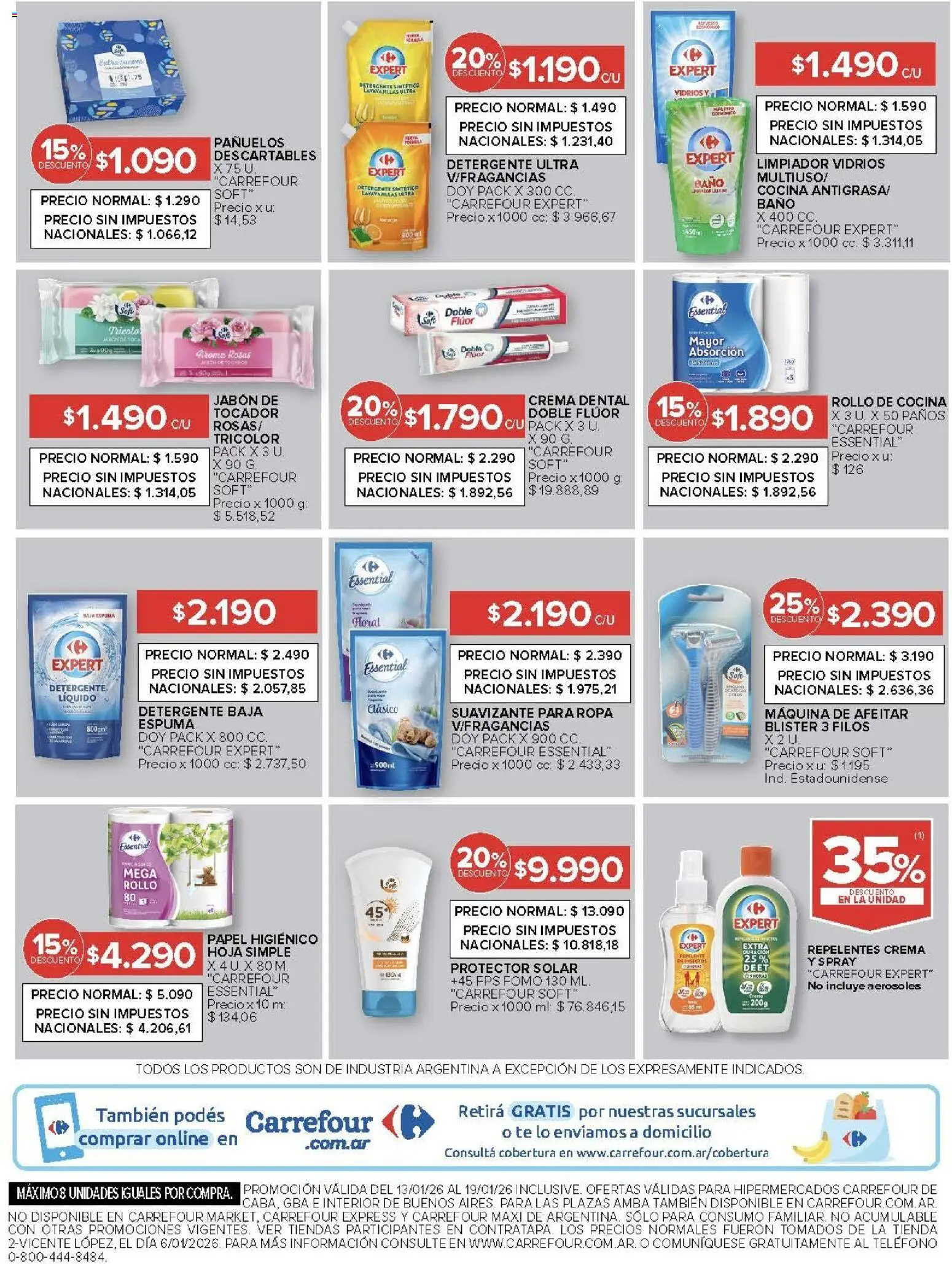 Carrefour ofertas │ válido desde el 13.01.2026 | Página: 15 | Productos: Cocina, Lavavajillas, Espuma, Crema