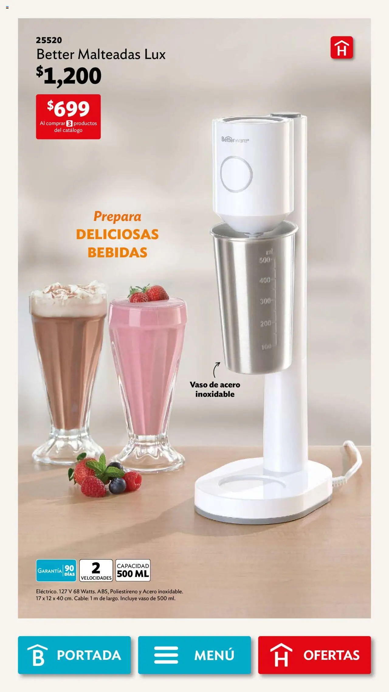 Nuevas ofertas de Betterware válidas en toda la República Mexicana desde el 01.09.2025. ¡Encuentra las mejores ofertas en Betterware - Campaña 9 2025! | Página: 39 | Productos: Cable
