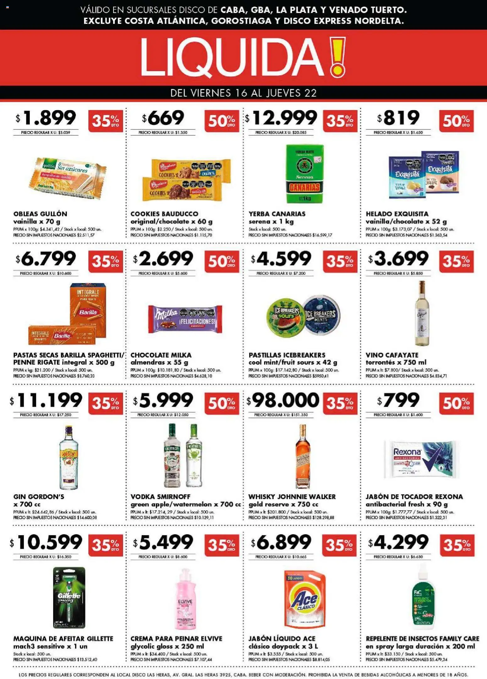Disco ofertas │ válido desde el 16.01.2026 | Página: 9 | Productos: Helado, Maquina de afeitar, Jabón líquido, Gin