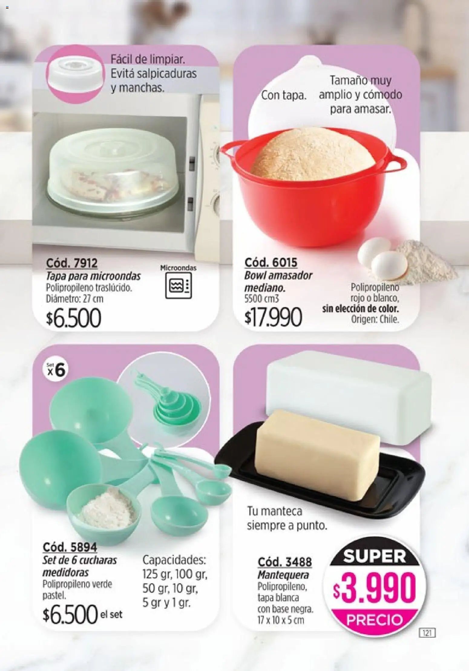 Catálogo Amodil Campaña 1/2026 │ válido desde el 01.01.2026 | Página: 121 | Productos: Bowl, Microondas, Manteca