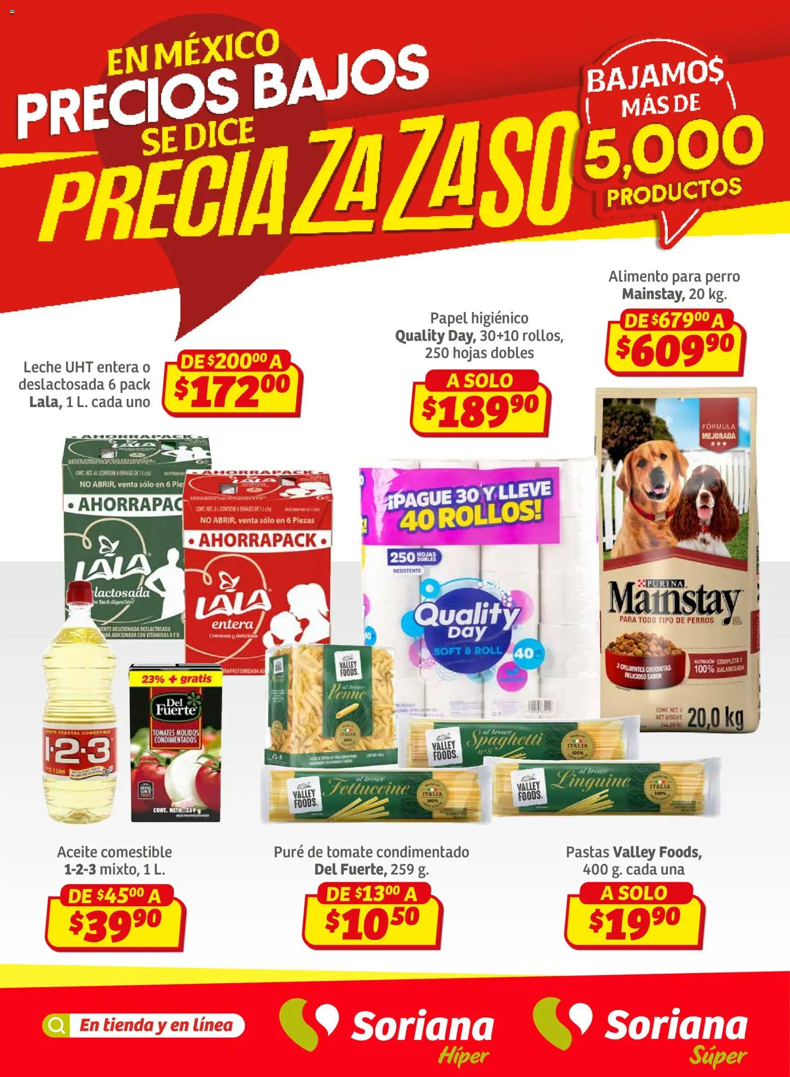 Nuevas ofertas de Soriana válidas en toda la República Mexicana desde el 30.01.2026. ¡Encuentra las mejores ofertas en Soriana - Preciazazaso Súper: BCS, Jal, Nay, Sin, Son! | Página: 1 | Productos: Pure de Tomate, Vitaminas, Papel higiénico, Tomates