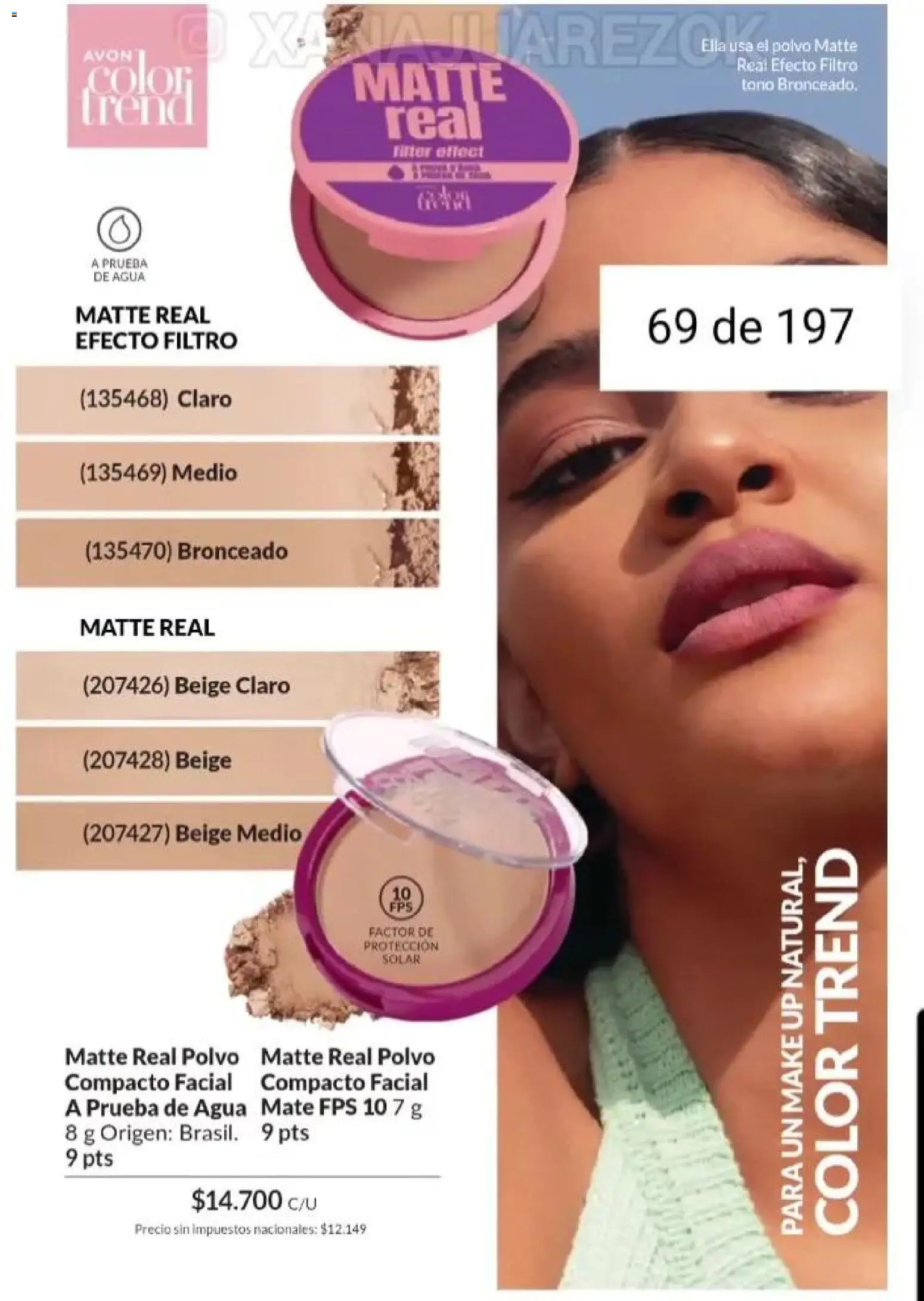 Catálogo AVON Campaña 15/2025 │ válido desde el 23.10.2025 | Página: 62 | Productos: Mate, Polvo, Polvo compacto, Agua
