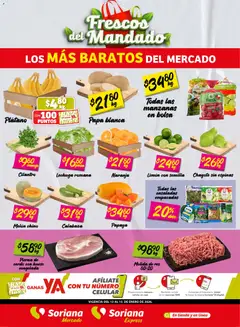 Vista previa de Soriana - Frescos del Mandado Mercado: Coah, Chih y Dur, nuevo folleto de la tienda, válido en México a partir del 13.01.2026