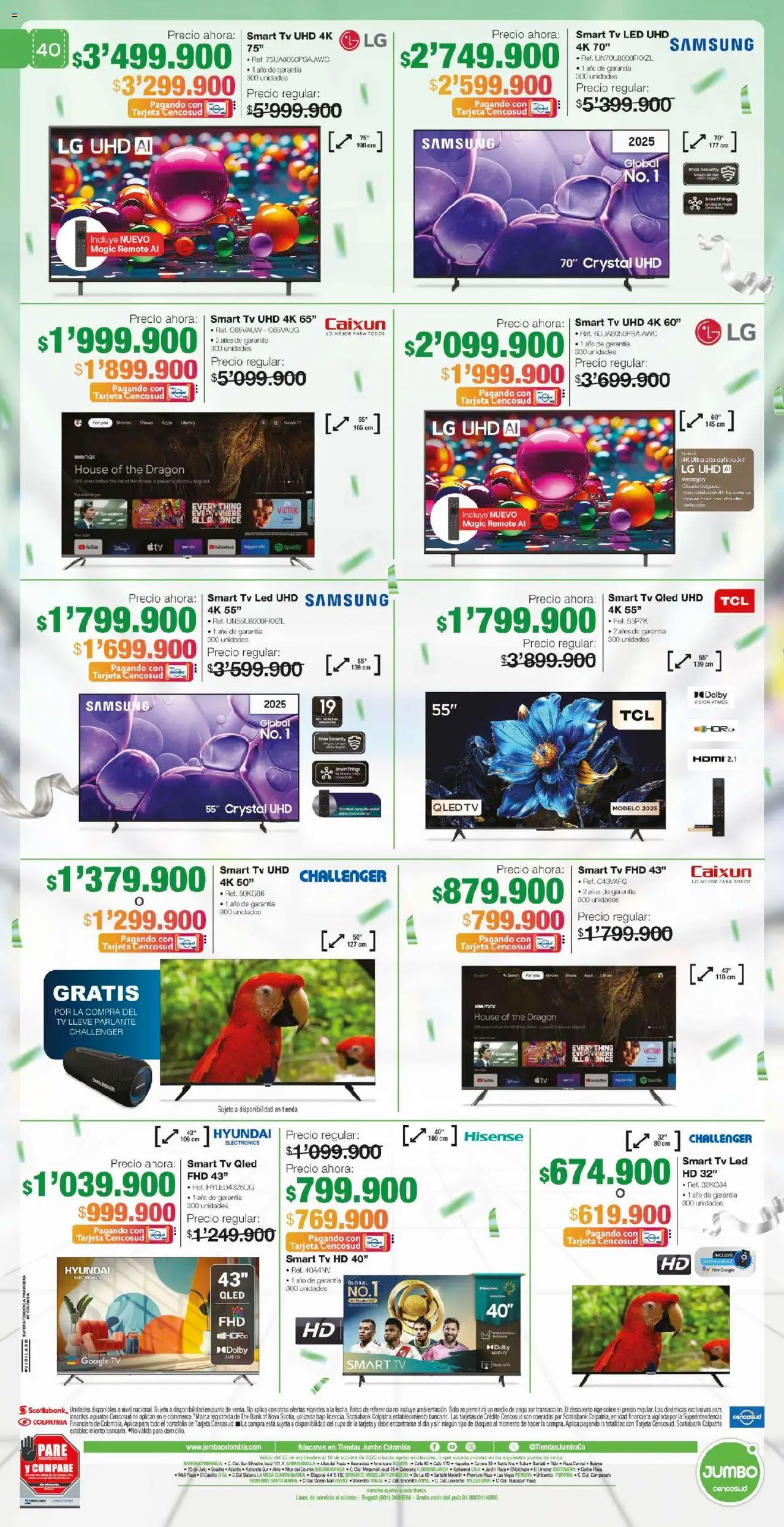 Jumbo revista - valida desde el 25.09.2025 | Página: 40 | Productos: Audio, Sobre, Mesa, Parlante