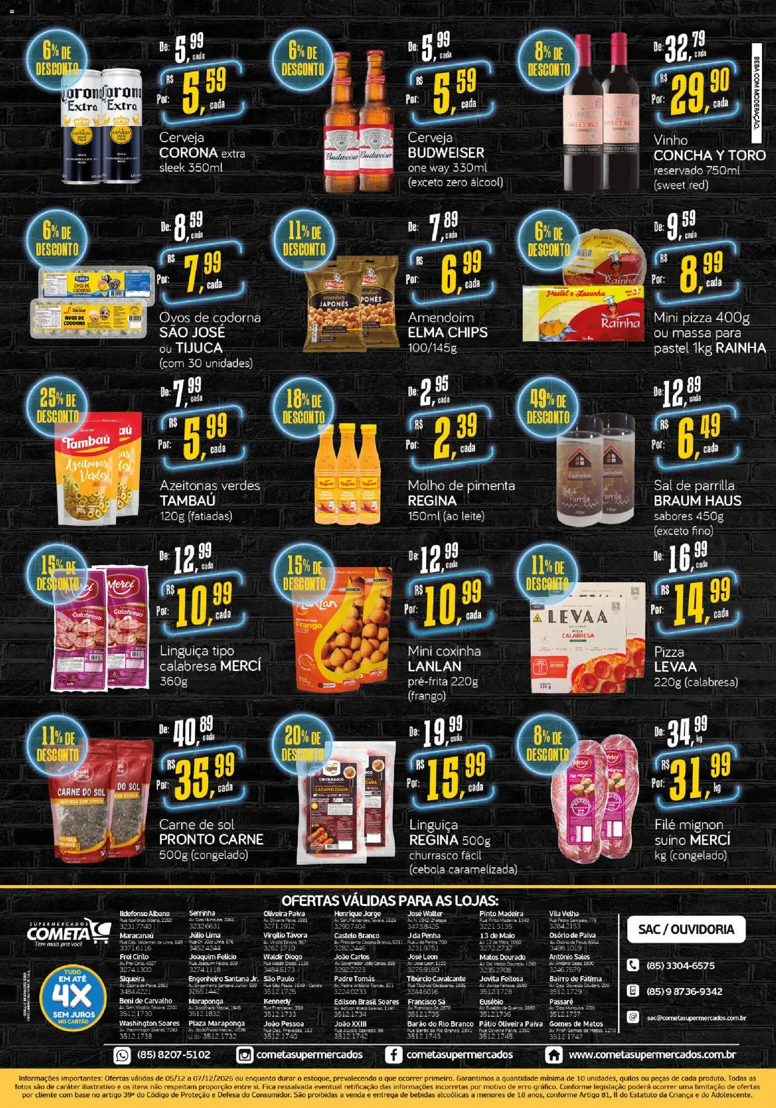 Cometa Supermercados Folheto - válido de 05.12.2025 | Página: 2 | Produtos: Ovos, Cerveja, Base, Ovos de codorna