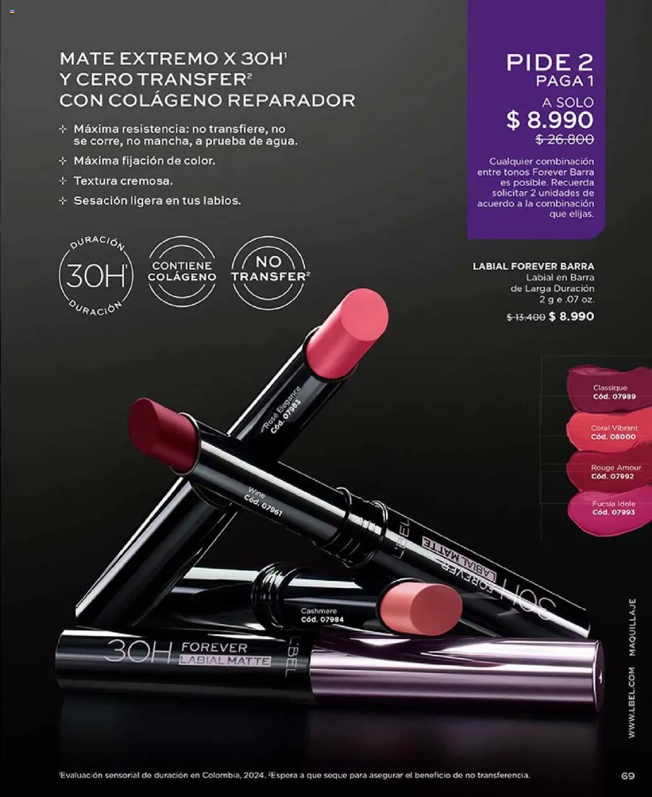 Catálogo L'Bel Campaña 13 │ válido desde el 29.07.2025 | Página: 69 | Productos: Maquillaje, Mate, Labial