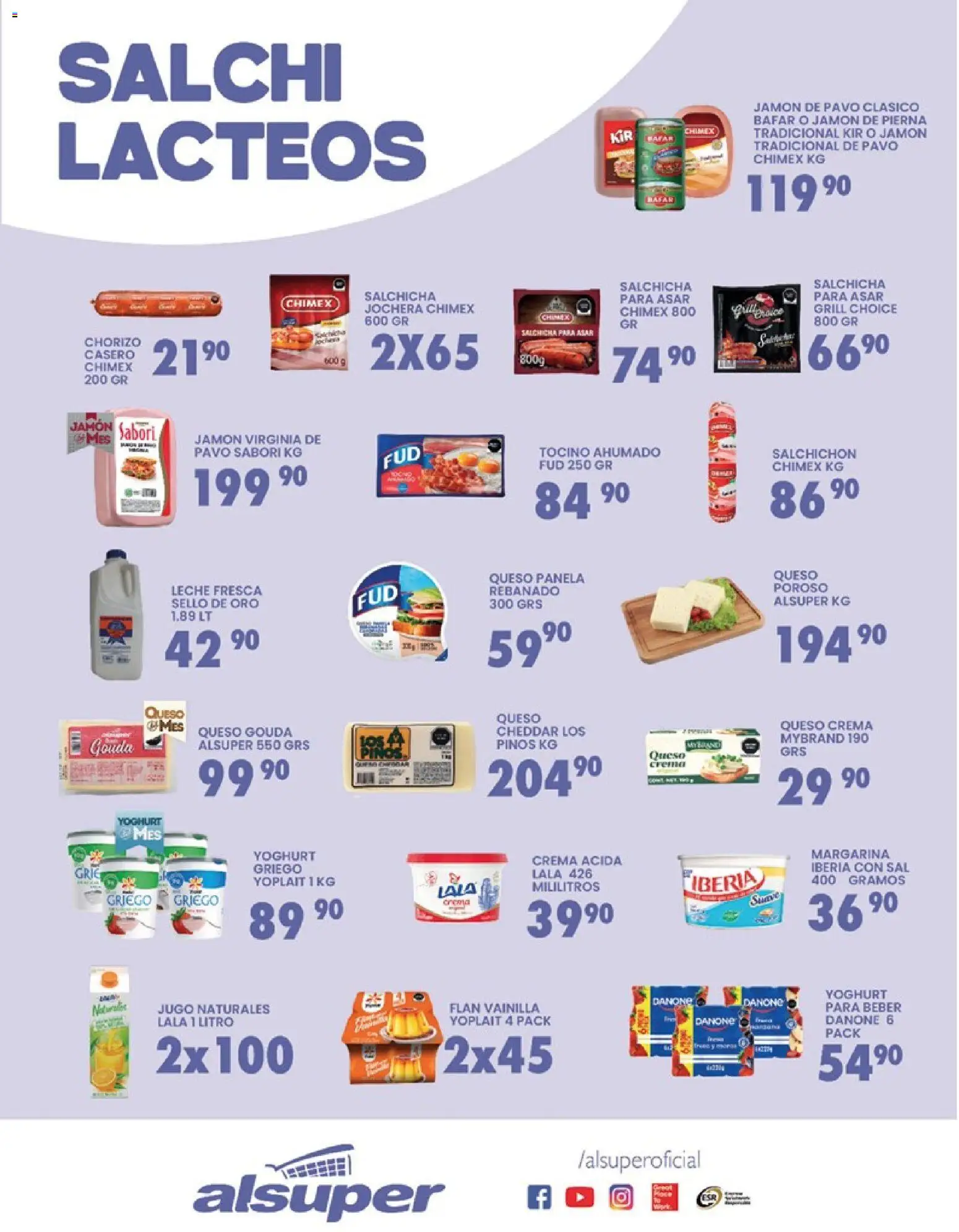 Nuevas ofertas de Alsuper válidas en toda la República Mexicana desde el 27.02.2026. ¡Encuentra las mejores ofertas en Alsuper folleto Chihuahua-Estado! | Página: 3 | Productos: Sal, Leche, Jugo, Chorizo