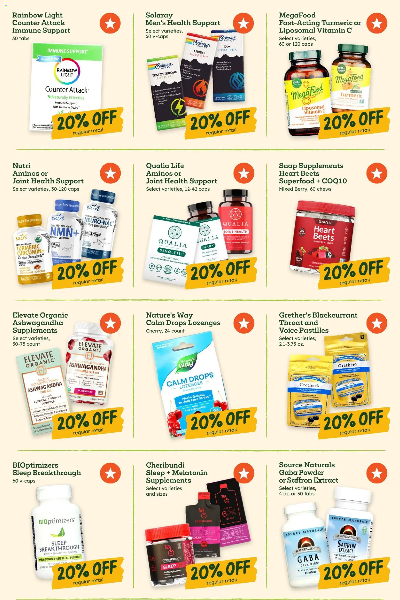 Sprouts Monthly Ad - valid from 29.10.2025 | Page: 33 | Products: CoQ10, Turmeric, Melatonin, Powder