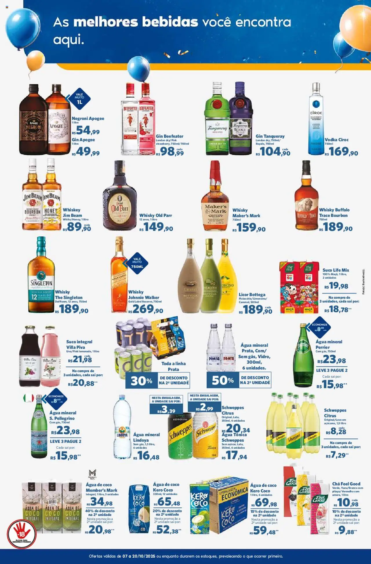 Sam's Club Folheto - válido de 07.10.2025 | Página: 10 | Produtos: Coco, Água tônica, Licor, Gin