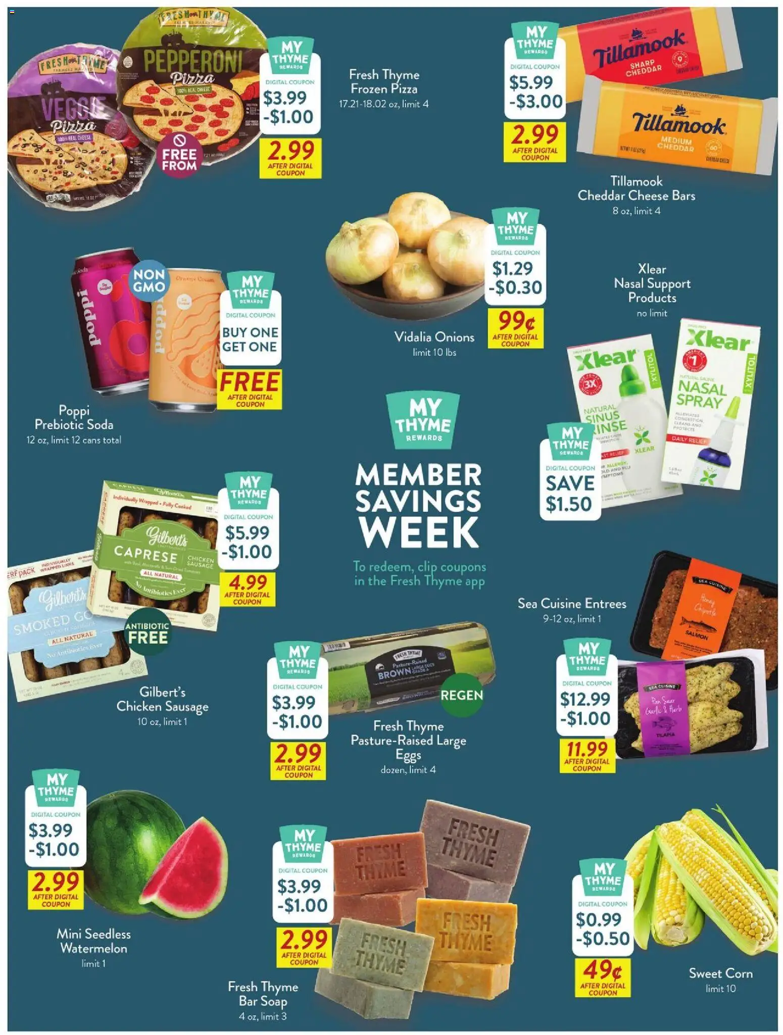 Fresh Thyme Weekly Ad - KY - valid from 22.04.2026 | Page: 3 | Products: Pan, Eggs, Bar Soap, Watermelon