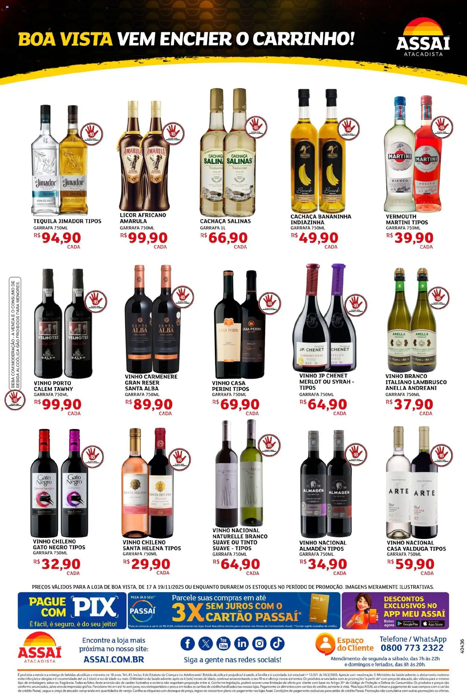 Assaí Atacadista Folheto - válido de 17.11.2025 | Página: 2 | Produtos: Cachaça, Tequila, Cama, Carrinho