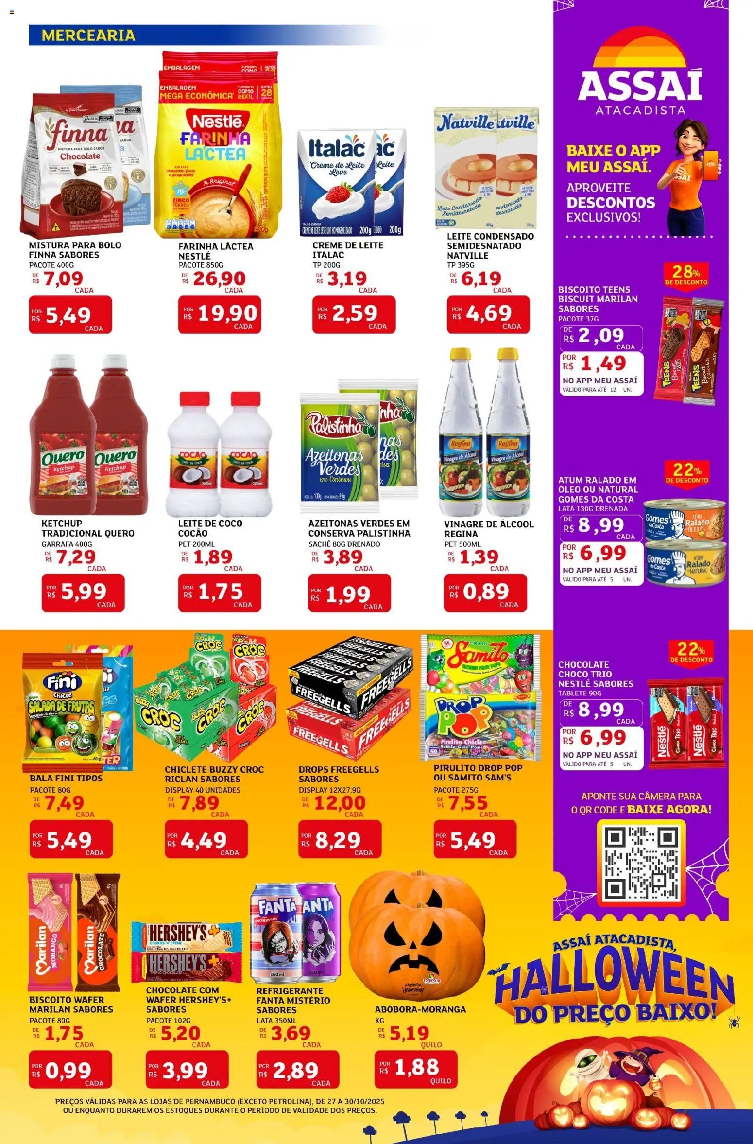 Assaí Atacadista Folheto - válido de 27.10.2025 | Página: 3 | Produtos: Fanta, Gomes da costa, Bolo, Cookies