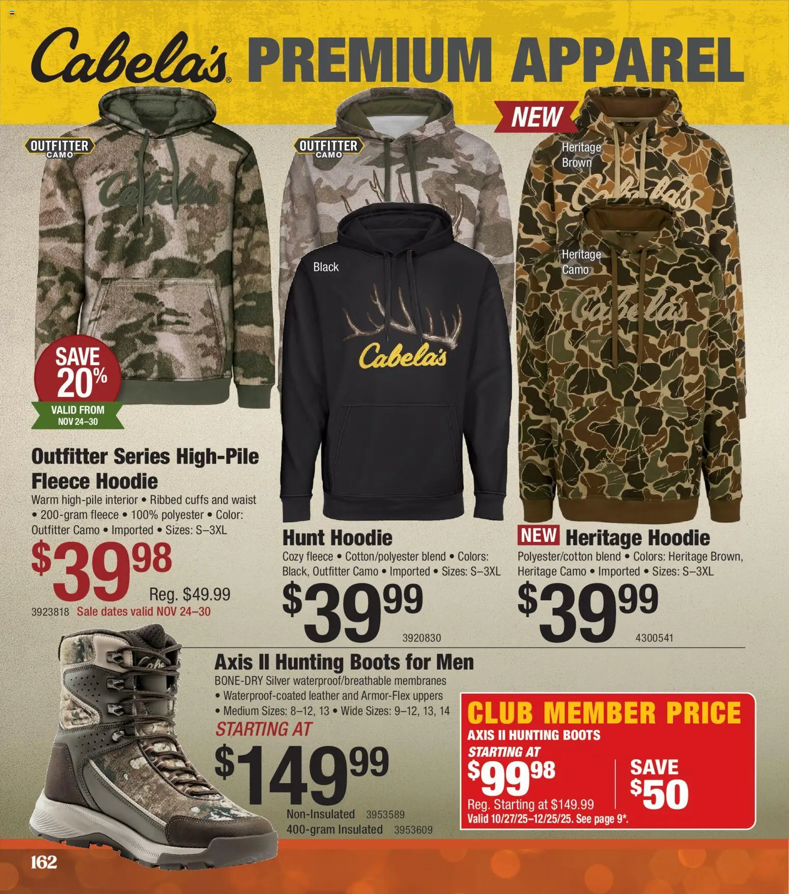 Cabela's Christmas Gift Guide 25 - valid from 01.11.2025 | Page: 162 | Products: Hunting Boots, Hoodie, Boots