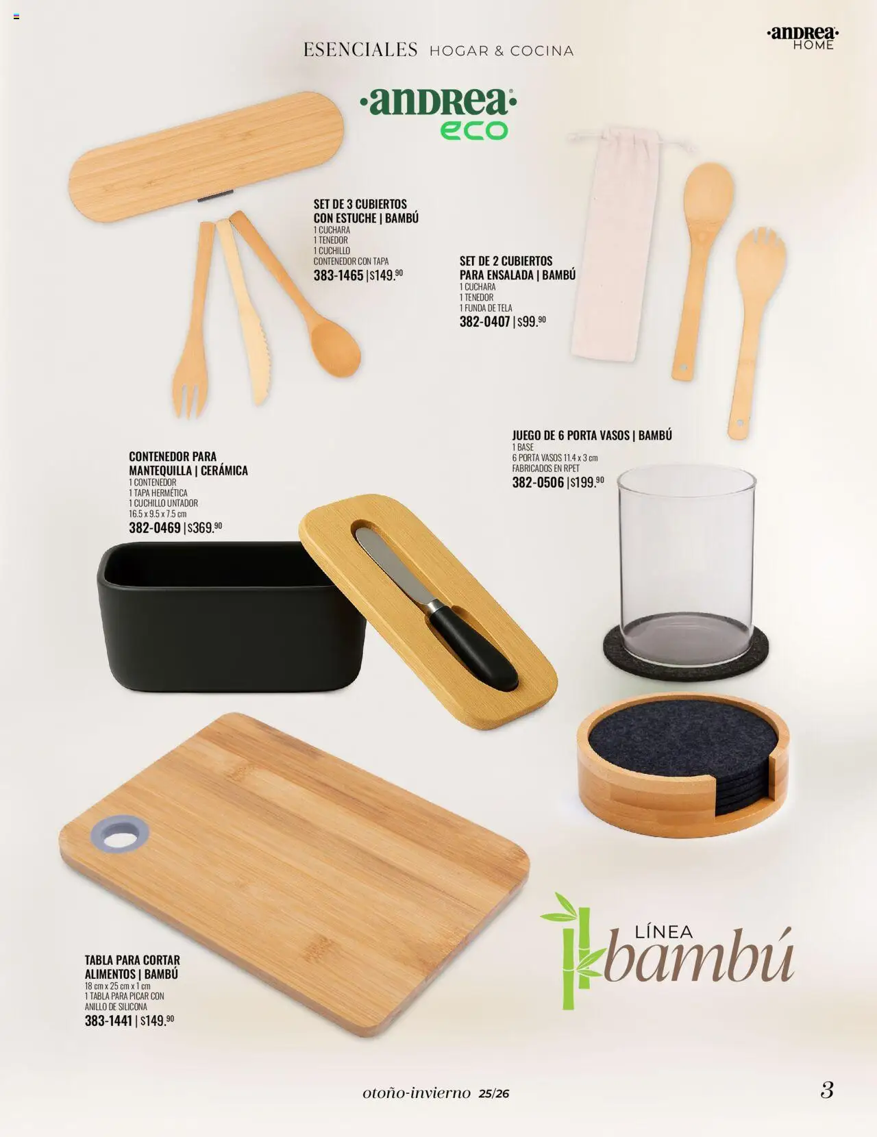 Nuevas ofertas de Andrea válidas en toda la República Mexicana desde el 24.08.2025. ¡Encuentra las mejores ofertas en Andrea - Catálogo - Tu Hogar este Otoño! | Página: 3 | Productos: Funda, Cocina, Cuchara, Tenedor