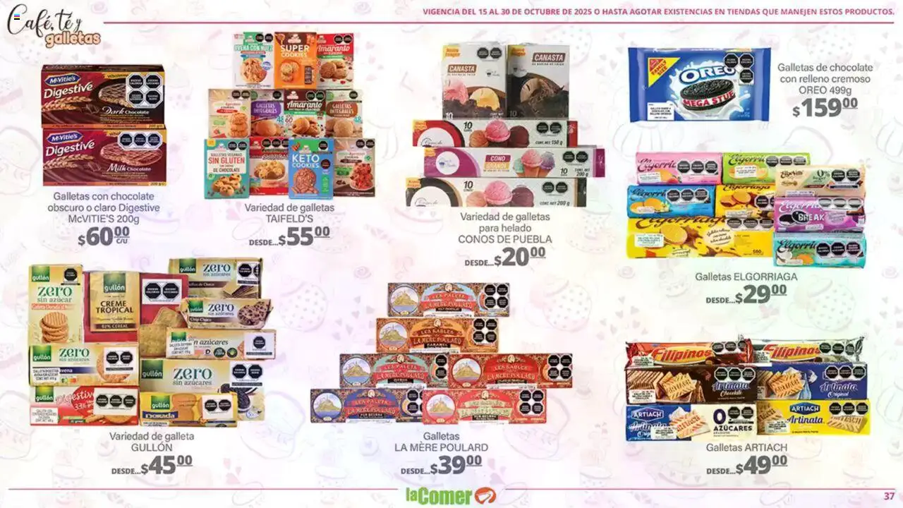 Nuevas ofertas de La Comer válidas en toda la República Mexicana desde el 15.10.2025. ¡Encuentra las mejores ofertas en La Comer - Folleto! | Página: 37 | Productos: Azúcar, Café, Galletas, Canasta