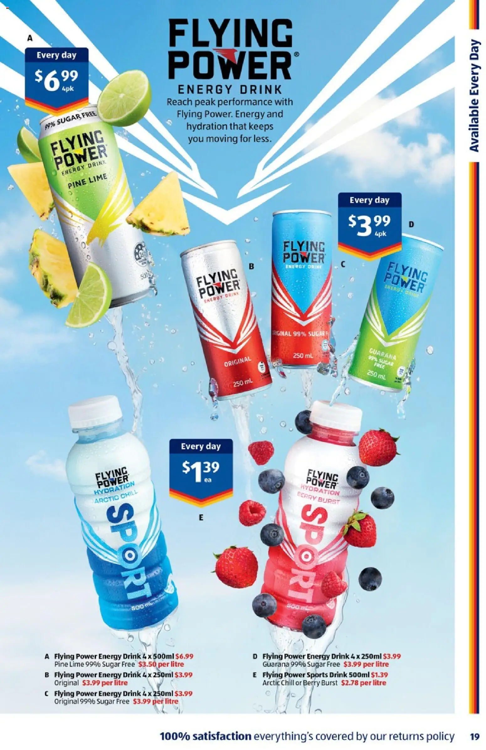Aldi catalogue - valid from 04.03.2026 | Page: 19 | Products: Energy drink, Sugar, Lime