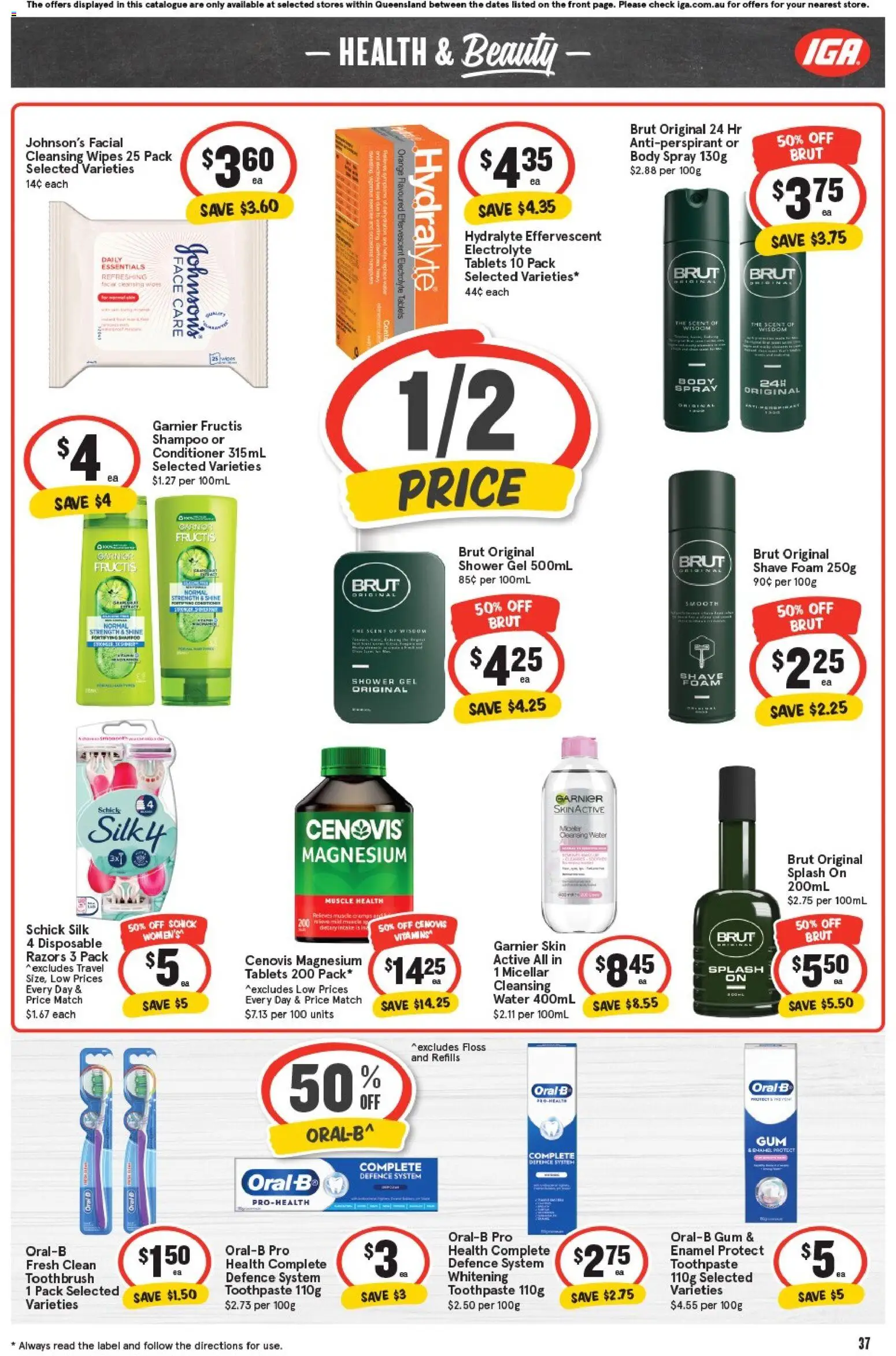 IGA catalogue - valid from 05.11.2025 | Page: 37 | Products: Conditioner, Gum, Toothbrush, Tablets