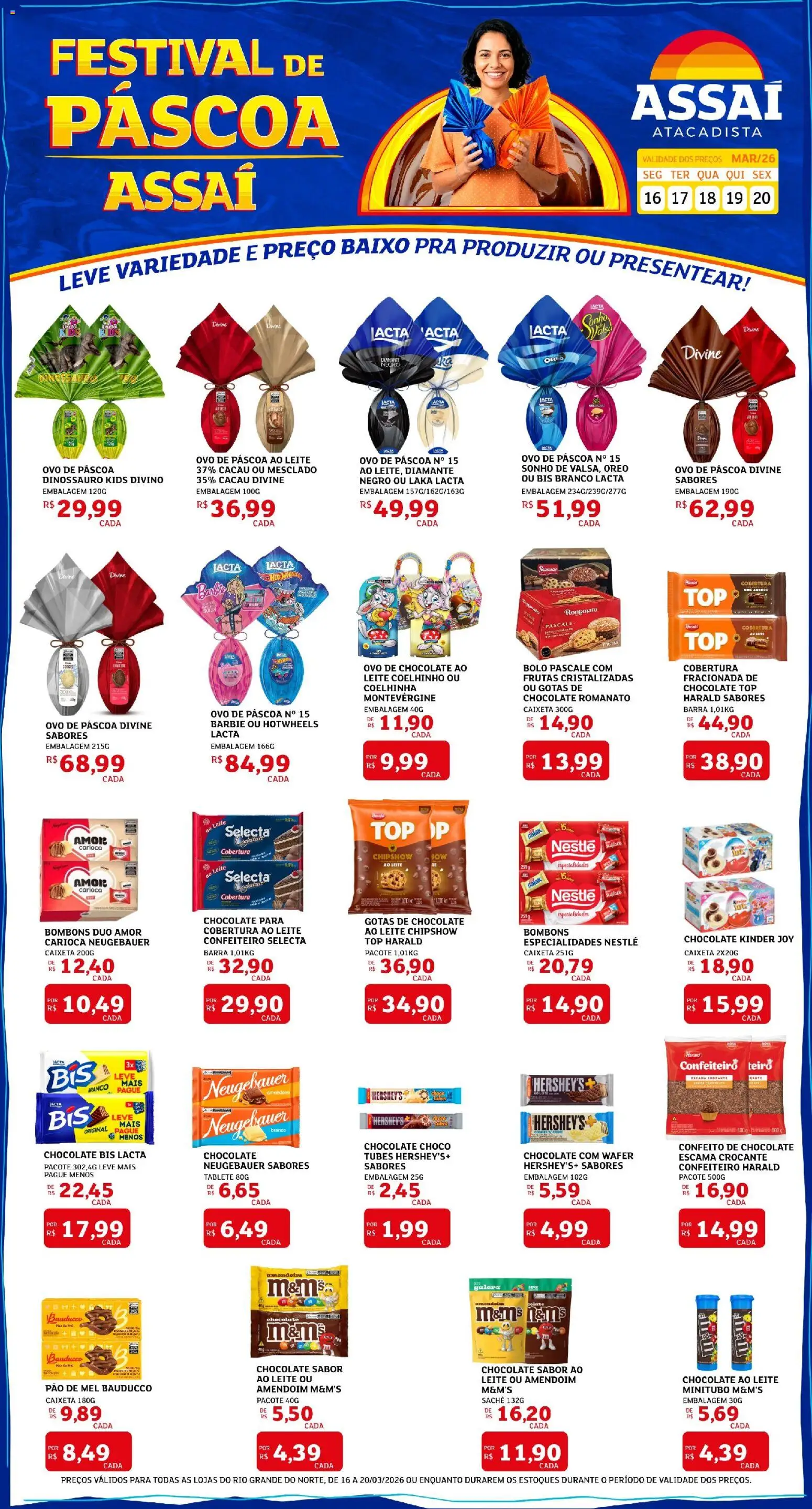 Assaí Atacadista Folheto - válido de 16.03.2026 | Página: 1 | Produtos: Neugebauer, Chocolate, Bolo, Baixo