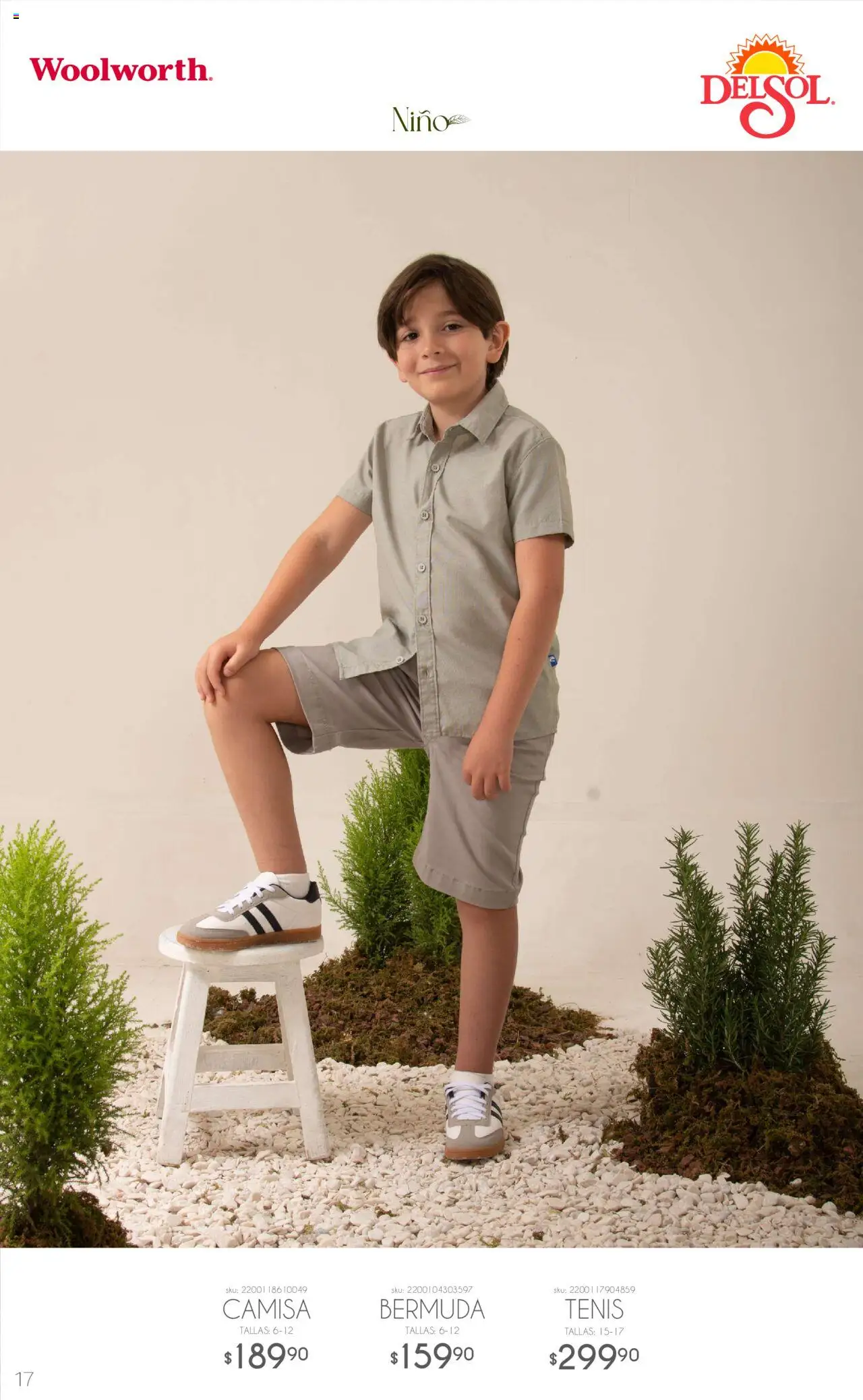 Nuevas ofertas de Del Sol y Woolworth válidas en toda la República Mexicana desde el 06.10.2025. ¡Encuentra las mejores ofertas en Del Sol y Woolworth catálogo Luce El Otoño en Tiendas ! | Página: 17 | Productos: Tenis, Camisa, Bermuda