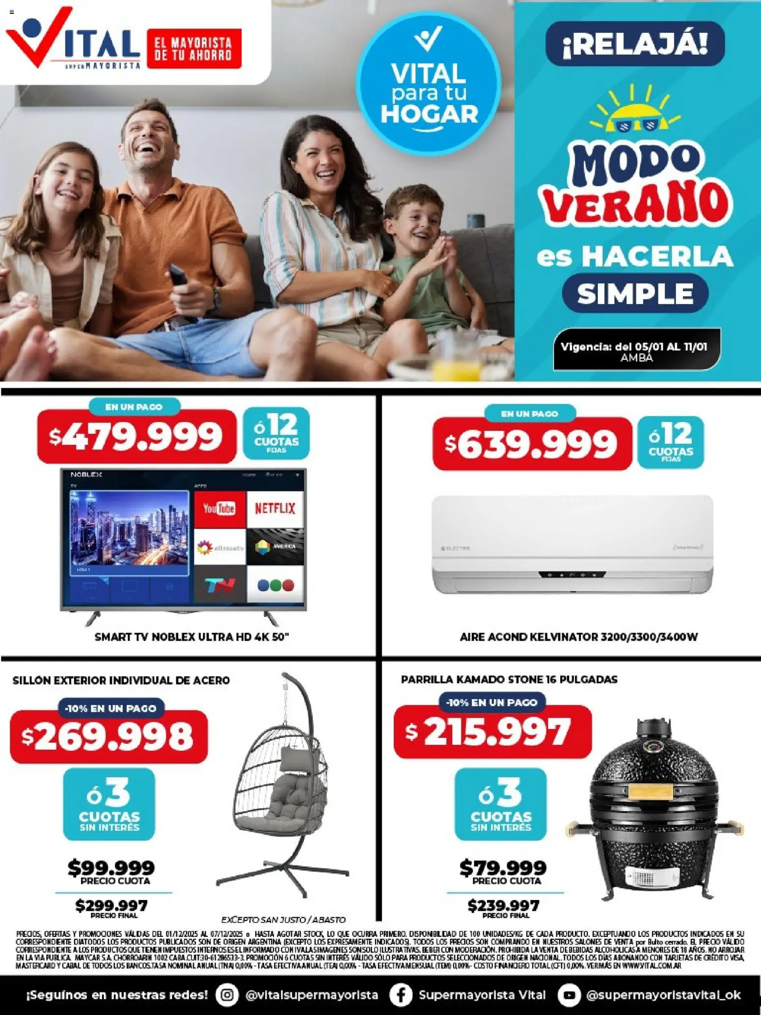Vital - Especial de nonfood │ válido desde el 05.01.2026 | Página: 1 | Productos: Parrilla, Sillón, Individual