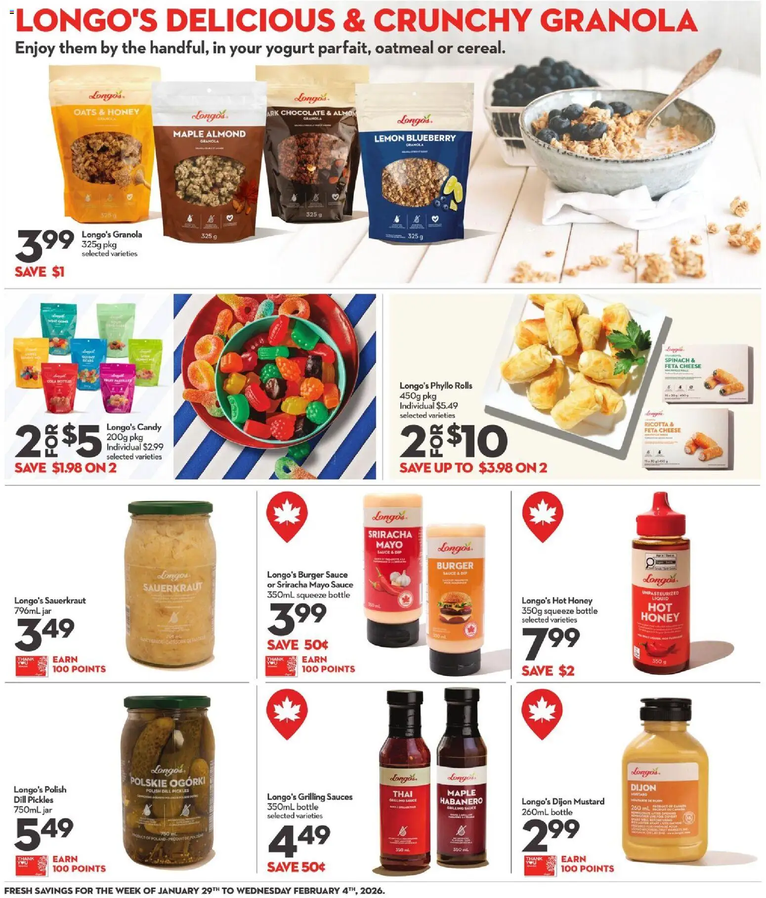 Longo's flyer valid from 29.01.2026 | Page: 16 | Products: Cheese, Yogurt, Chocolate, Wine