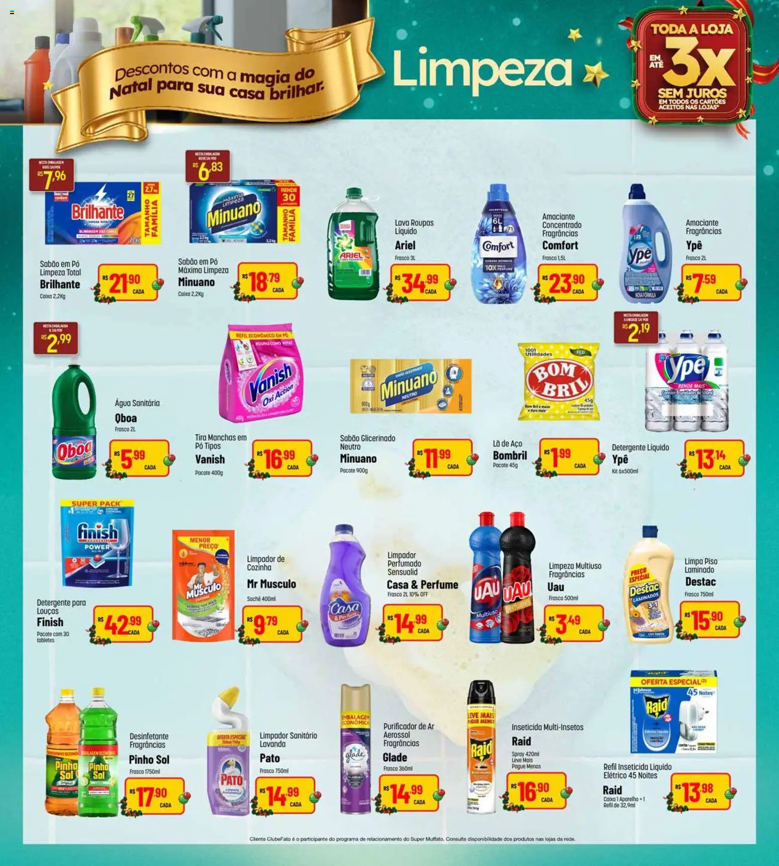 Super Muffato Folheto - válido de 13.12.2025 | Página: 18 | Produtos: Ariel, Piso, Detergente, Caixa