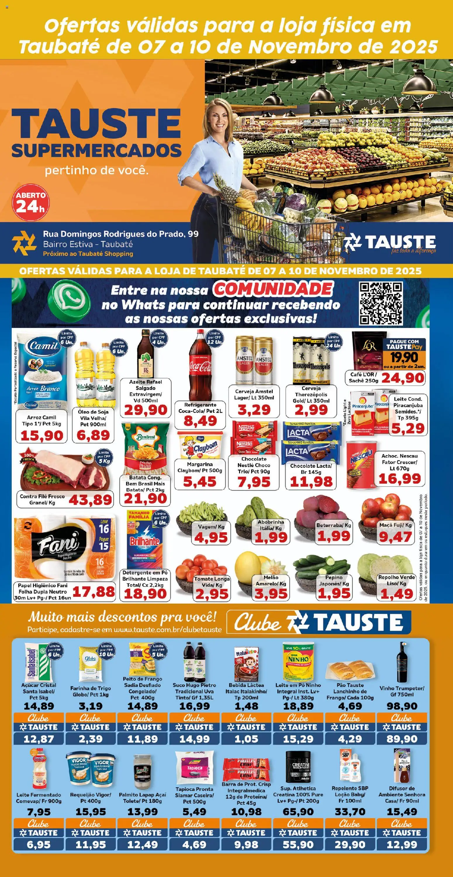 Tauste Folheto - válido de 07.11.2025 | Página: 2 | Produtos: Contra filé, Óleo, Bebida, Frango