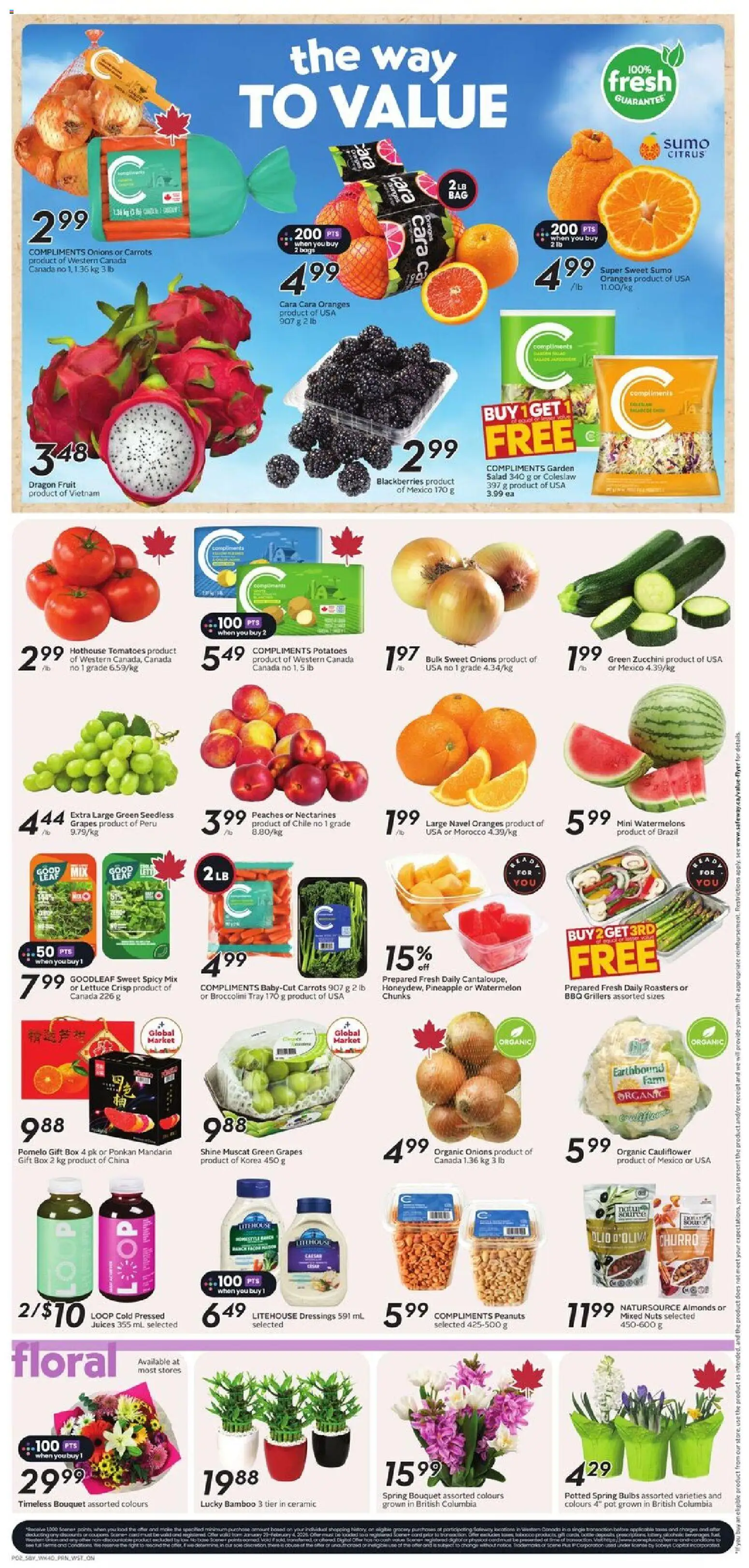 Safeway flyer valid from 29.01.2026 | Page: 5 | Products: Nuts, Salad, Box, Tomatoes