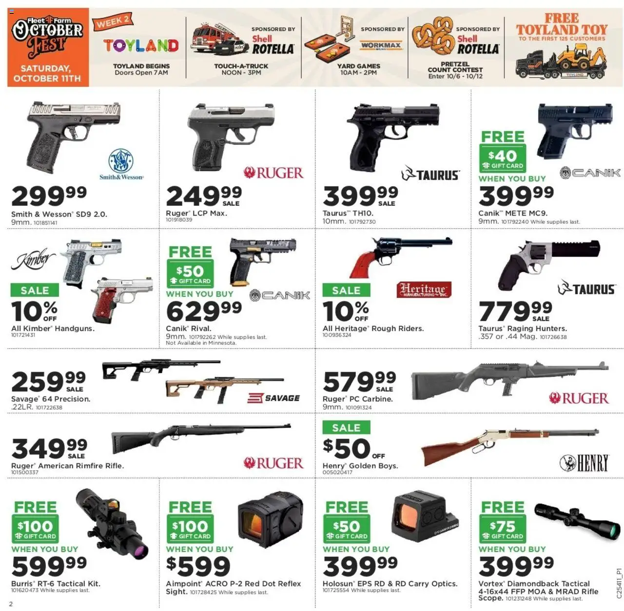 Mills Fleet Farm Weekly Ad - valid from 09.10.2025 | Page: 3 | Products: Pc, Rifle, Rimfire