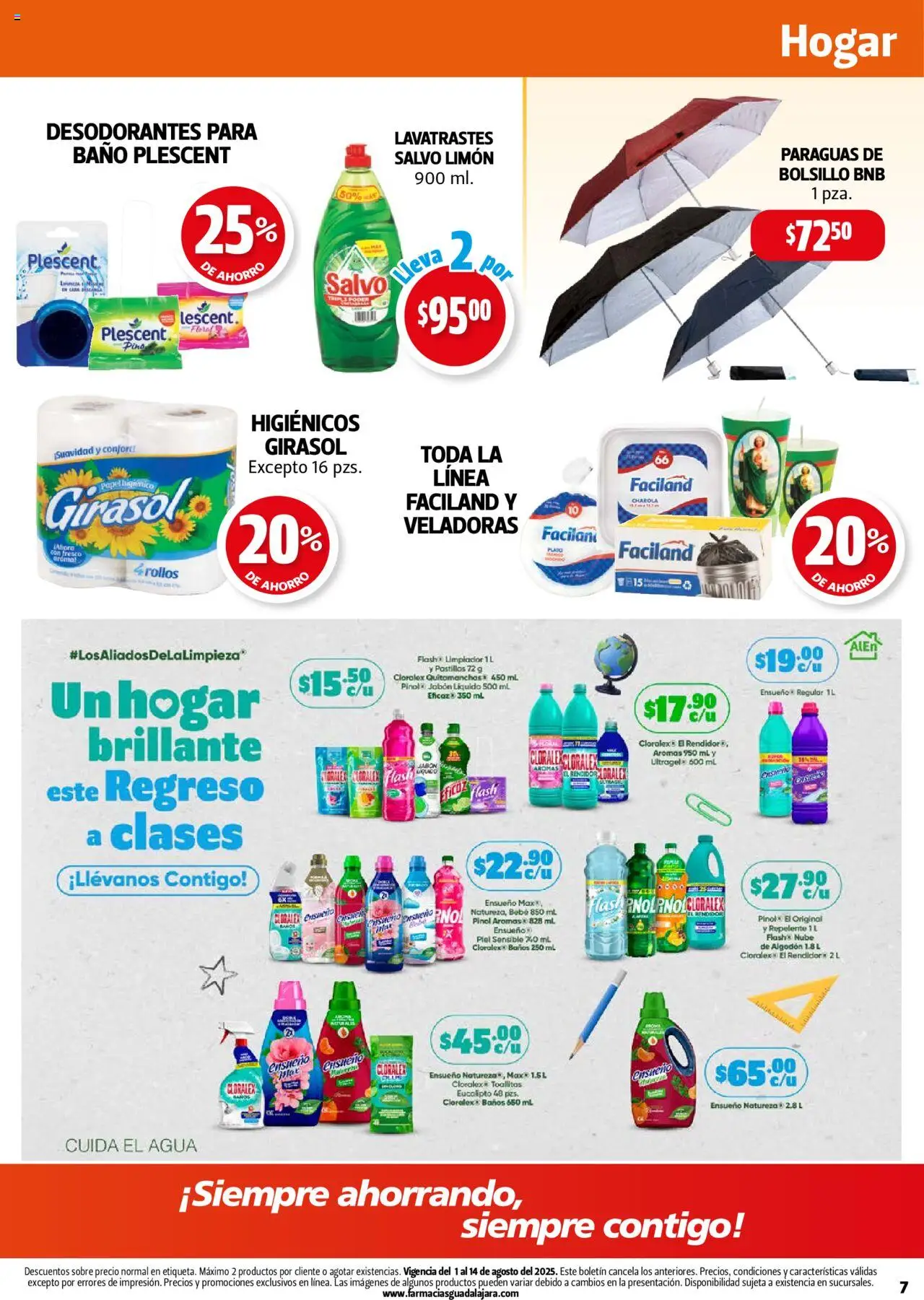 Nuevas ofertas de Farmacia Guadalajara válidas en toda la República Mexicana desde el 01.08.2025. ¡Encuentra las mejores ofertas en Farmacia Guadalajara - Catálogo! | Página: 7 | Productos: Quitamanchas, Jabón líquido, Repelente, Baño
