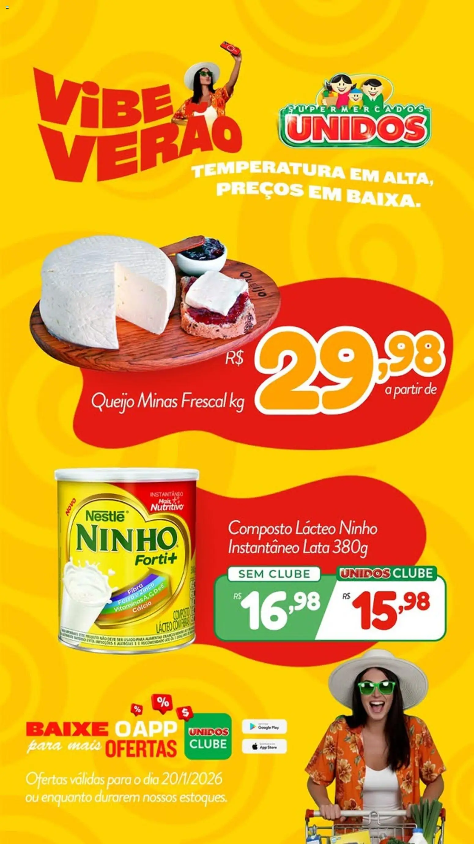 Supermercados Unidos Folheto - válido de 20.01.2026 | Página: 3 | Produtos: Ferro, Queijo, Cálcio