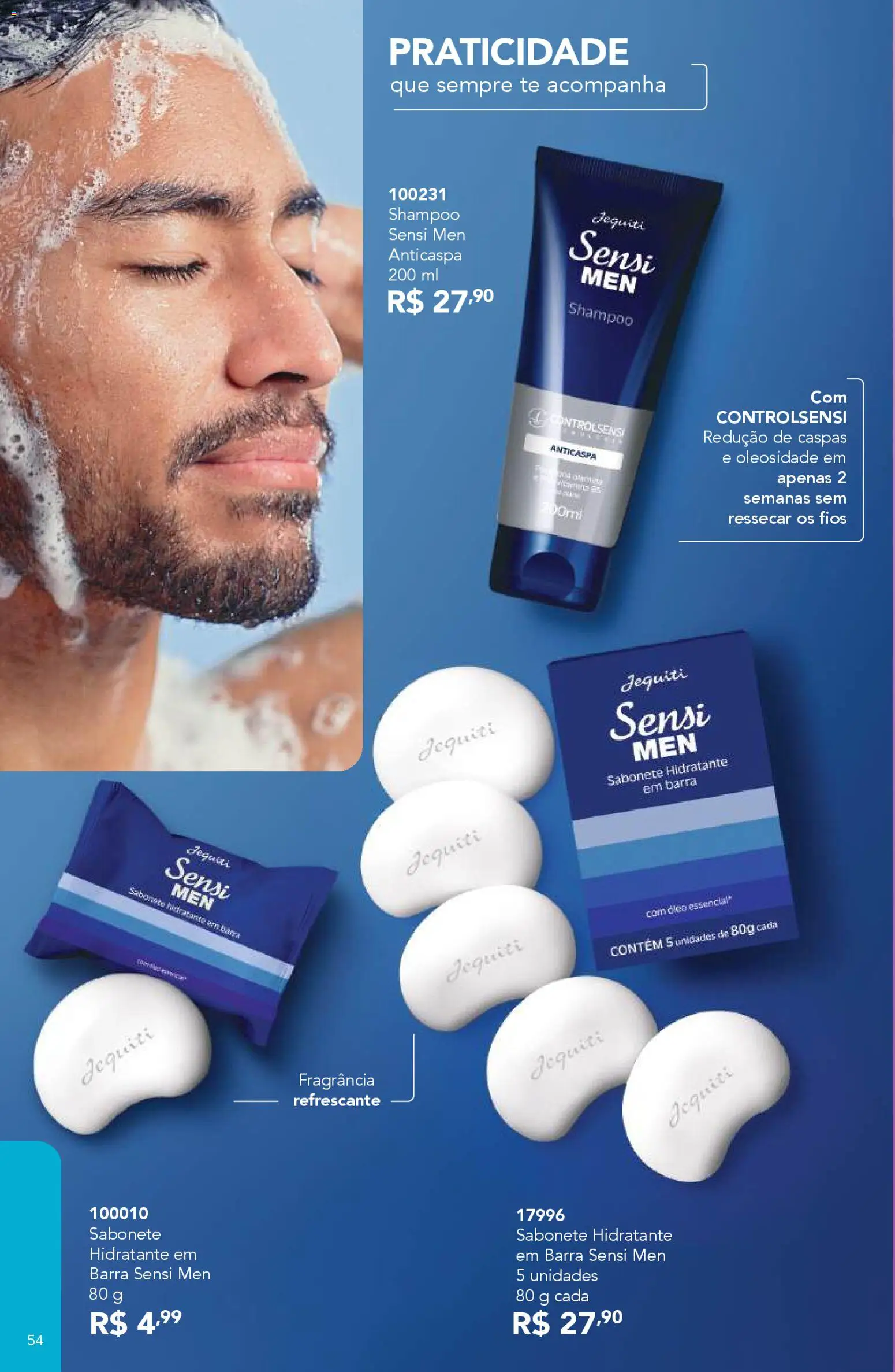 Jequiti Folheto - válido de 24.10.2025 | Página: 54 | Produtos: Shampoo, Fragrância, Óleo, Sabonete