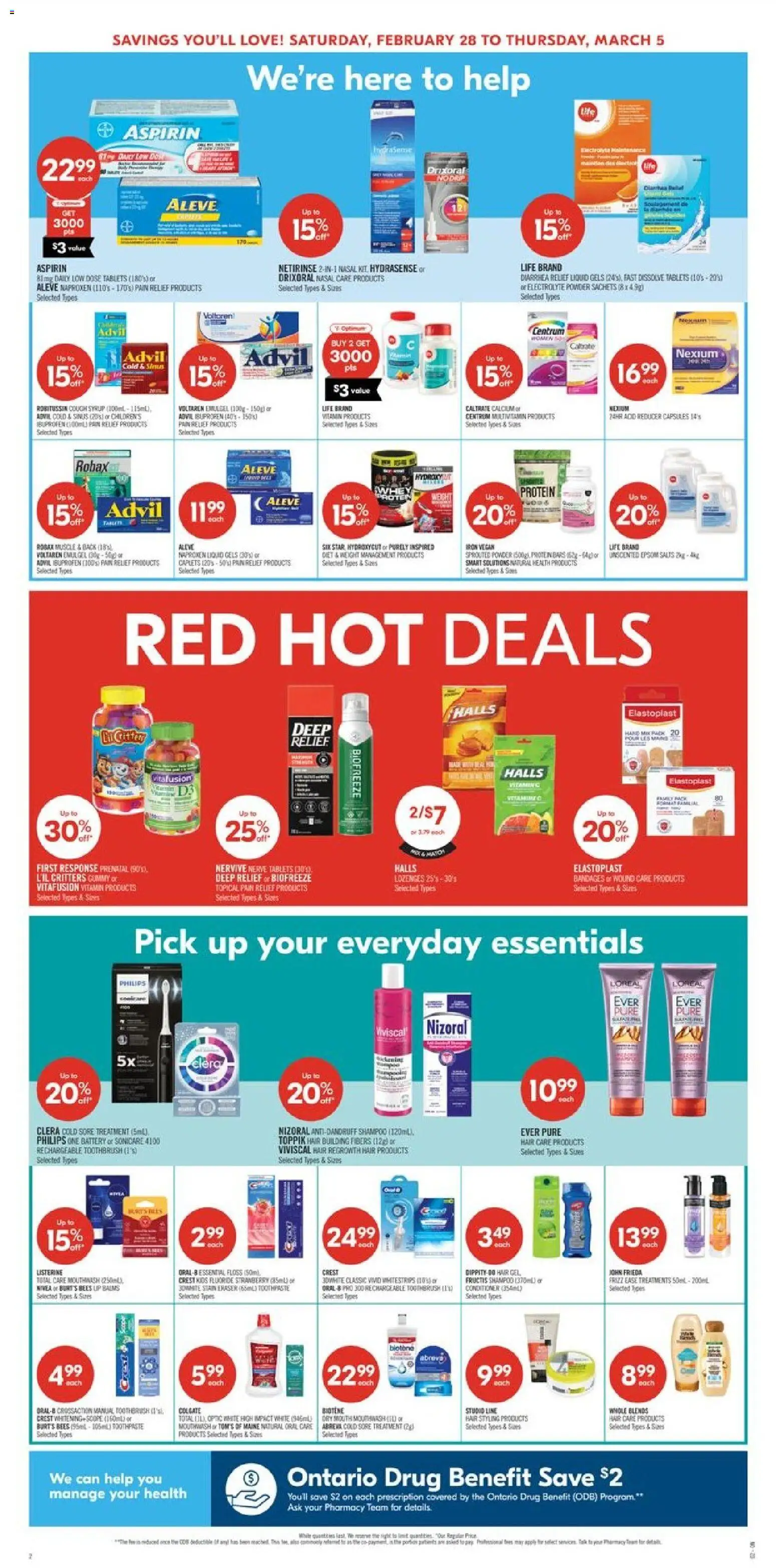 Shoppers flyer valid from 27.02.2026 | Page: 4 | Products: Powder, Conditioner, Toothpaste, Battery