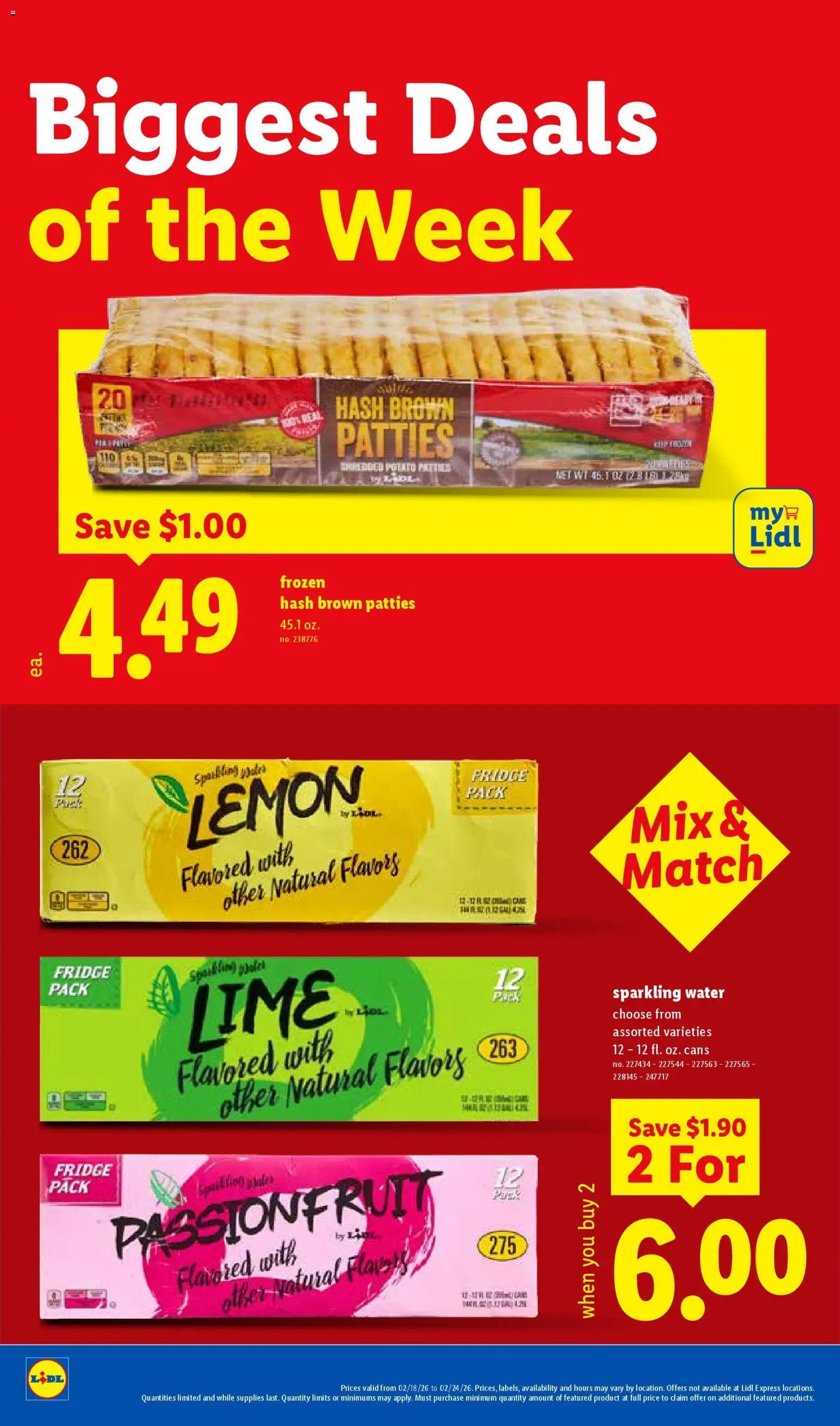 Lidl Weekly Ad - valid from 18.02.2026 | Page: 6 | Products: Water, Lemon, Lime